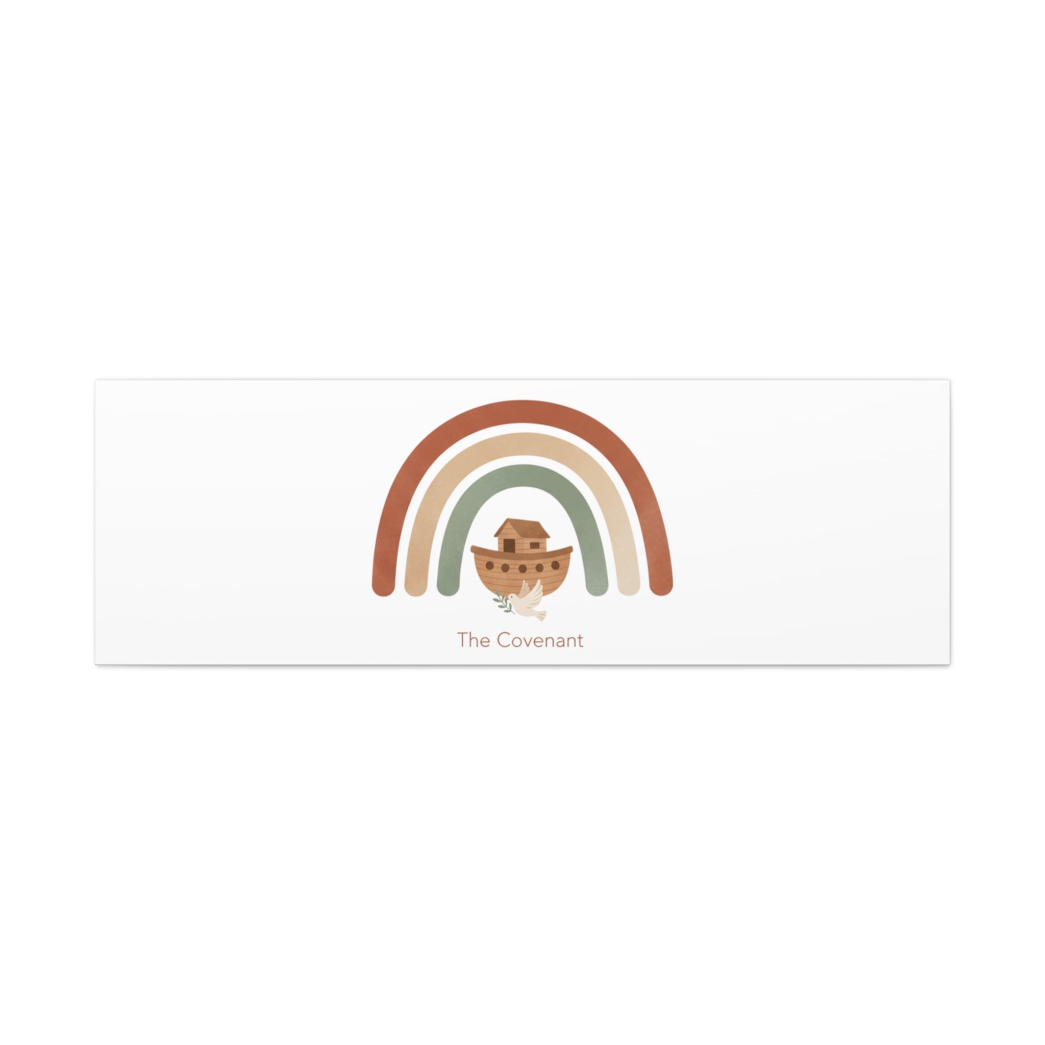 Noah's Ark Rainbow Matte Canvas Wall Art - "The Covenant" Nursery Decor