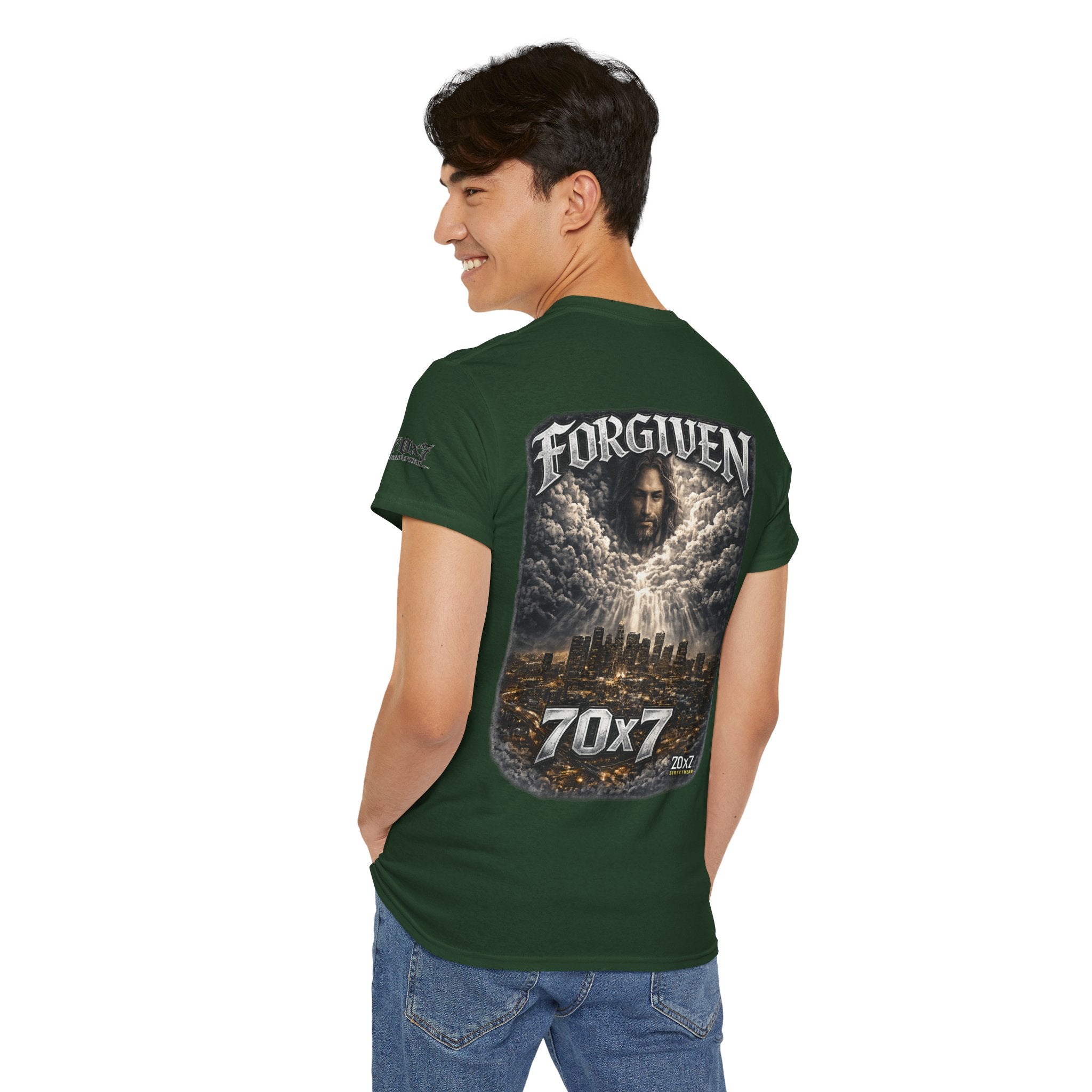 70x7 Streetwear Forgiven Tee — Christian Streetwear Graphic T‑Shirt
