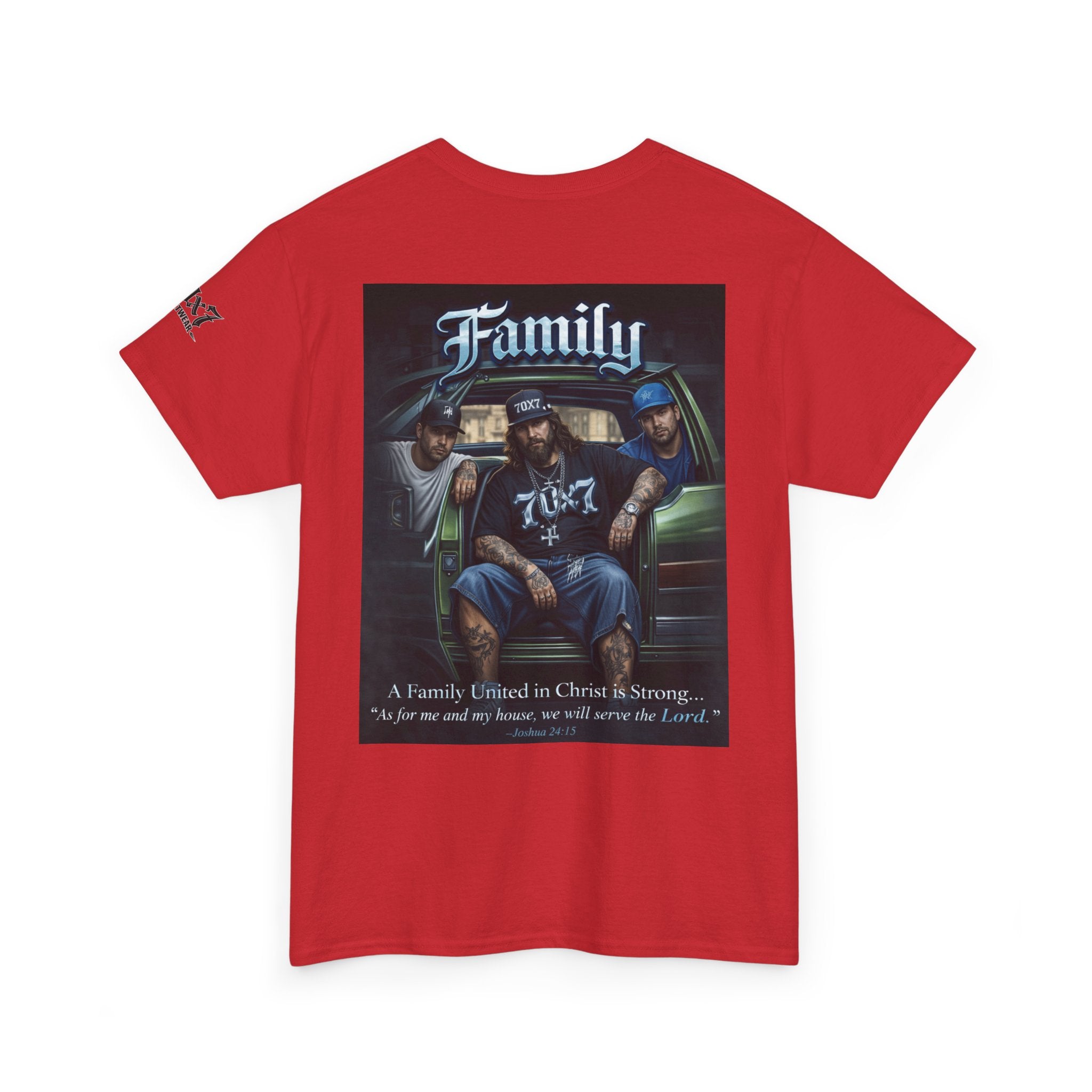 70x7 Streetwear Family Tee — "Family" Graphic Cotton T-Shirt