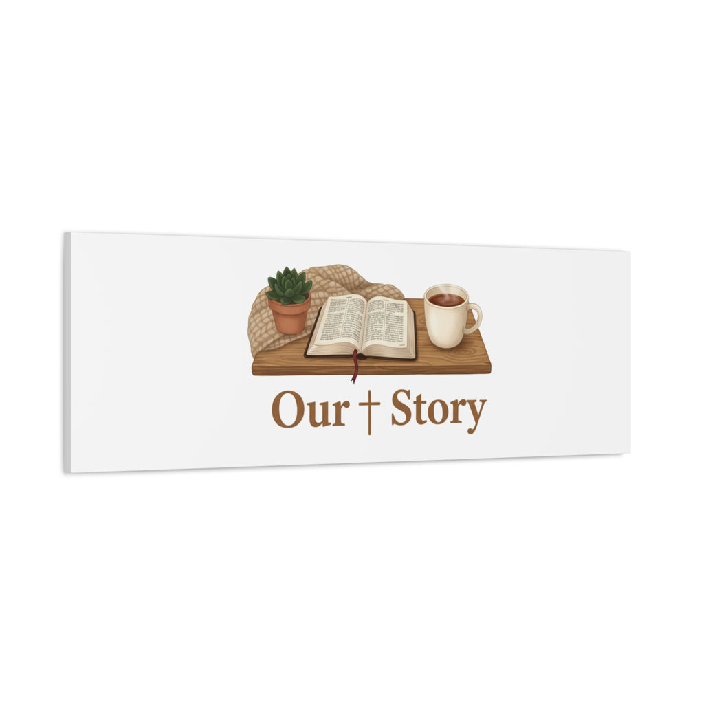 Our Story Canvas | Cozy Reading Aesthetic, Bookish Home Decor