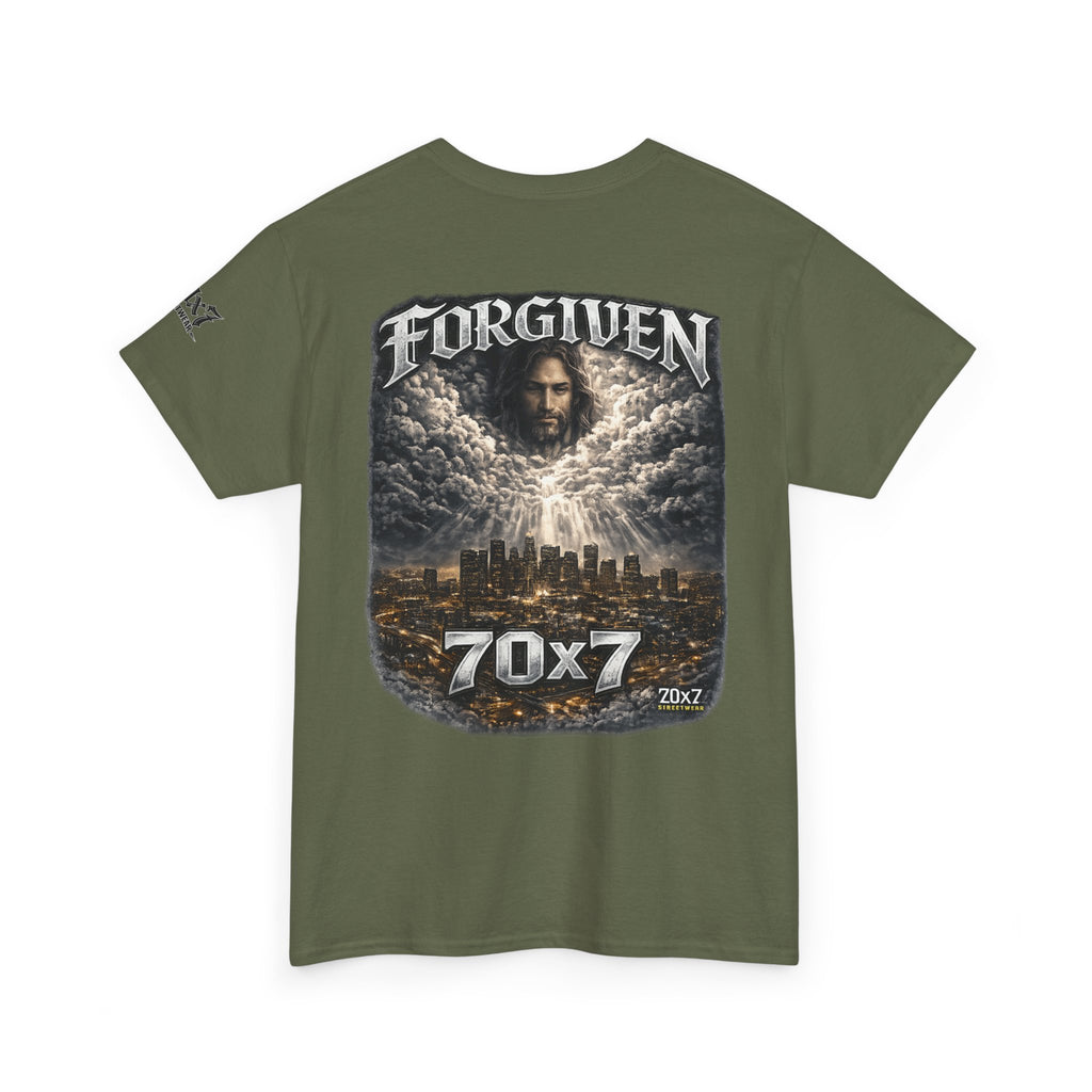 70x7 Streetwear Forgiven Tee — Christian Streetwear Graphic T‑Shirt