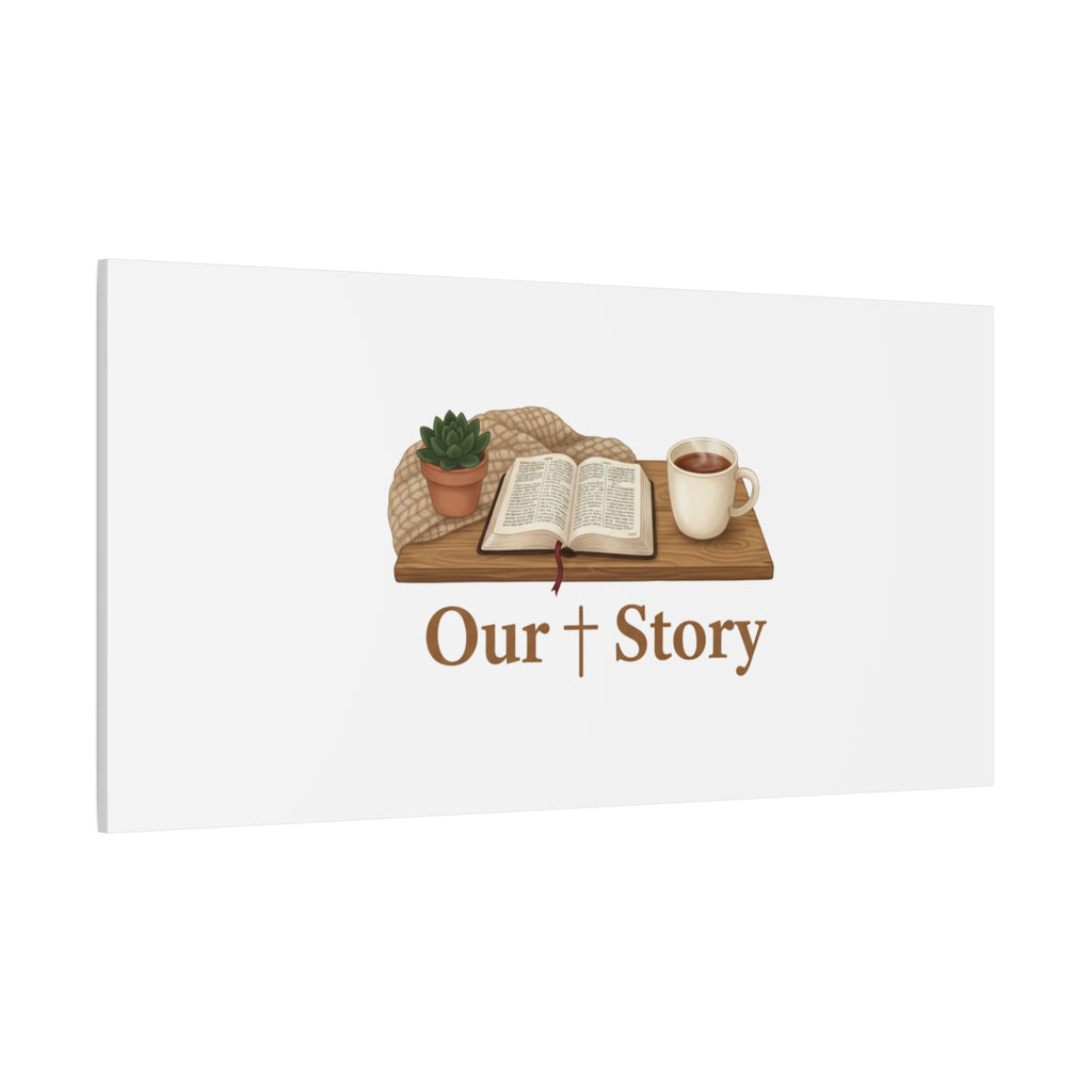 Our Story Canvas | Cozy Reading Aesthetic, Bookish Home Decor