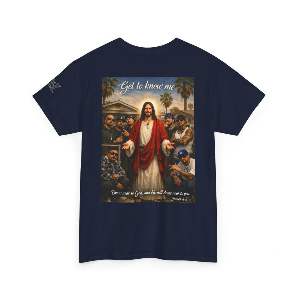 70x7 Streetwear - Jesus 'Get to Know Me' Graphic Tee
