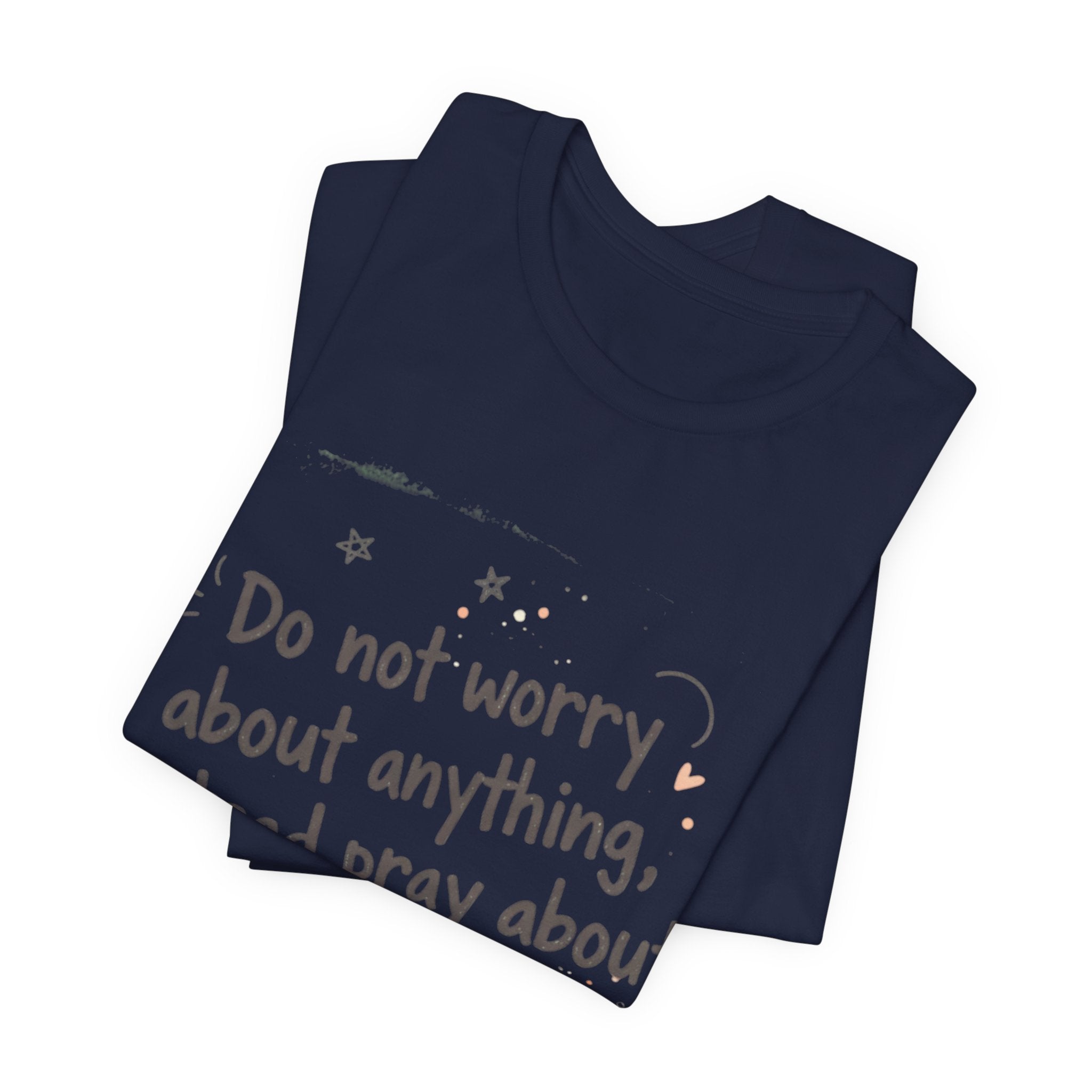 Do Not Worry Handlettered Tee | messy script design, doodle text
