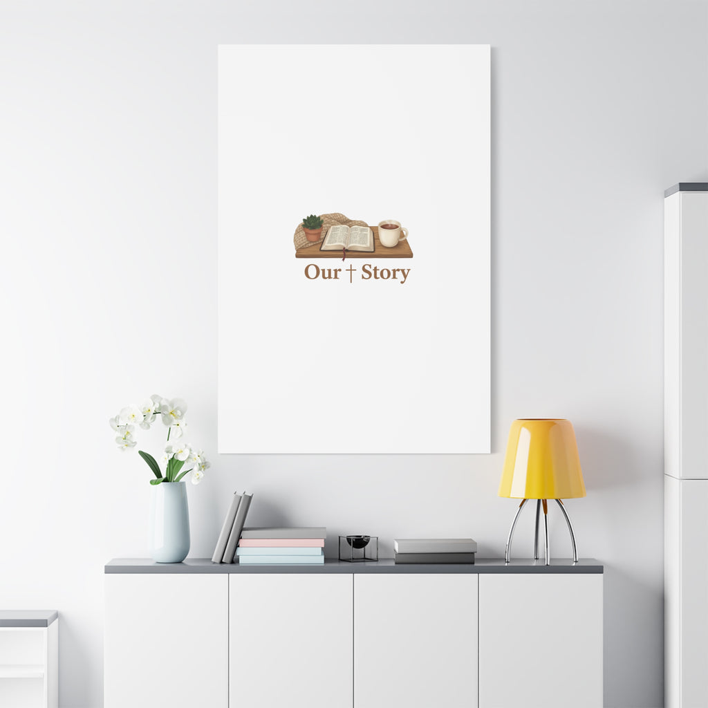 Our Story Canvas | Cozy Reading Aesthetic, Bookish Home Decor