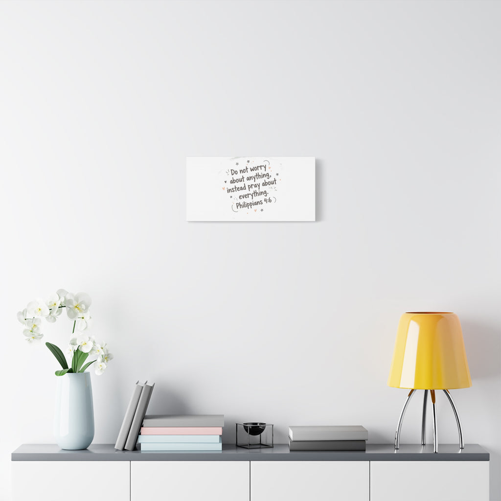 Do Not Worry Prayer Canvas | Handwritten Messy Script, Pastel Doodle Art