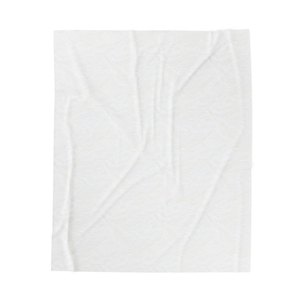 Be Bold Be Kind Velveteen Plush Blanket | Handwritten Marker Brush Script, Cozy Cream