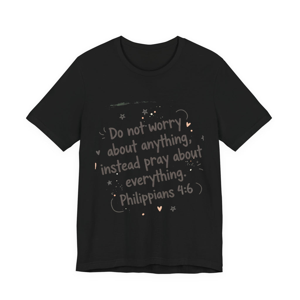 Do Not Worry Handlettered Tee | messy script design, doodle text