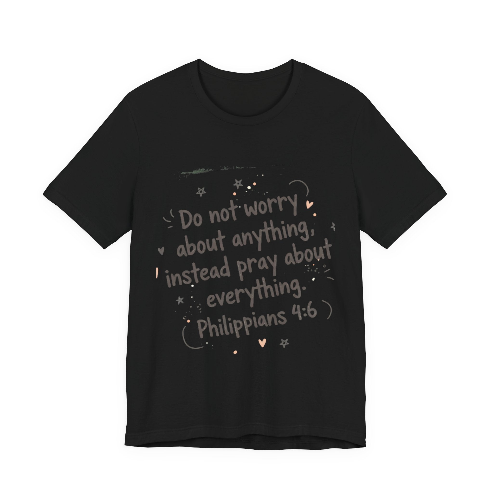 Do Not Worry Handlettered Tee | messy script design, doodle text