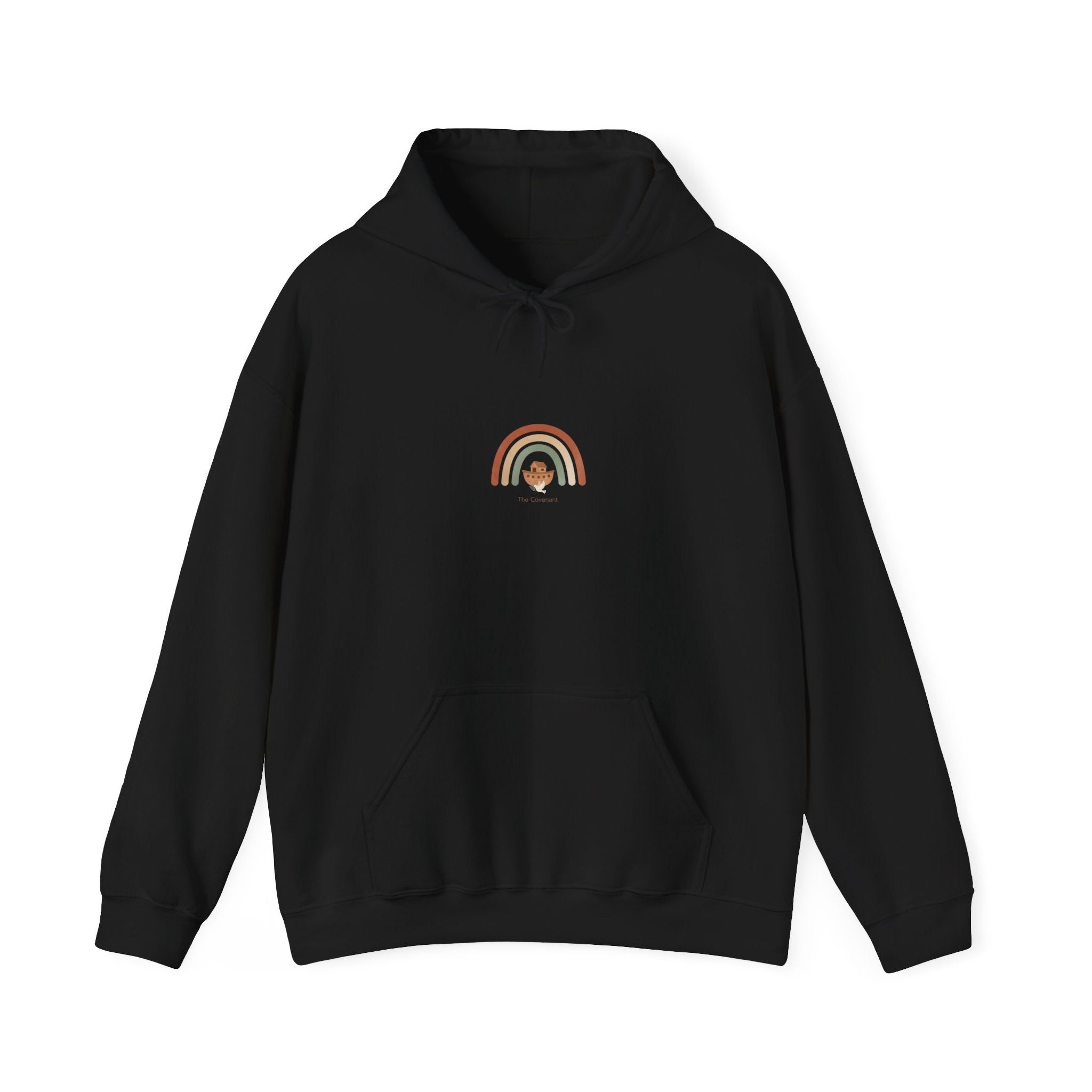 Minimal Boho Rainbow Hoodie — Tiny Floral Rainbow Graphic Sweatshirt
