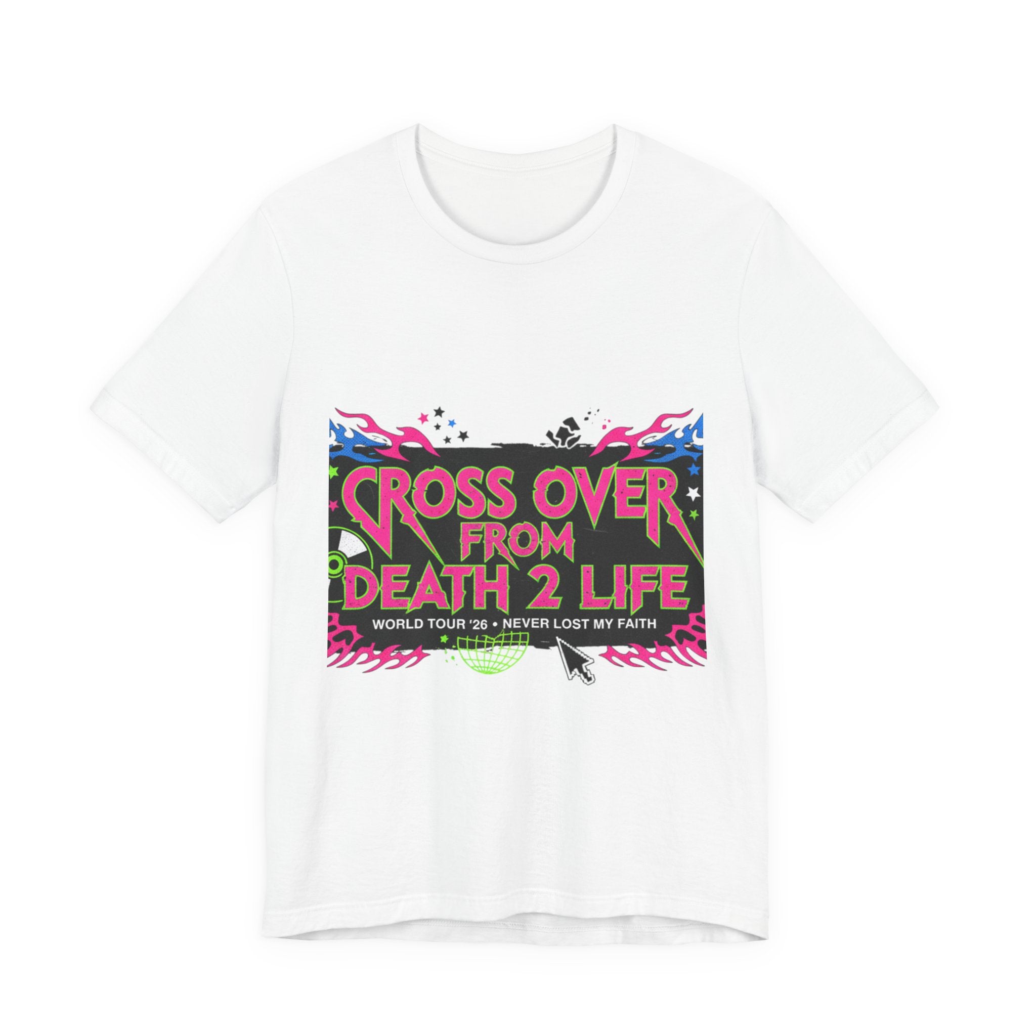 Cross Over From Death 2 Life Tee | Y2K Distressed Band Style, vintage band tee
