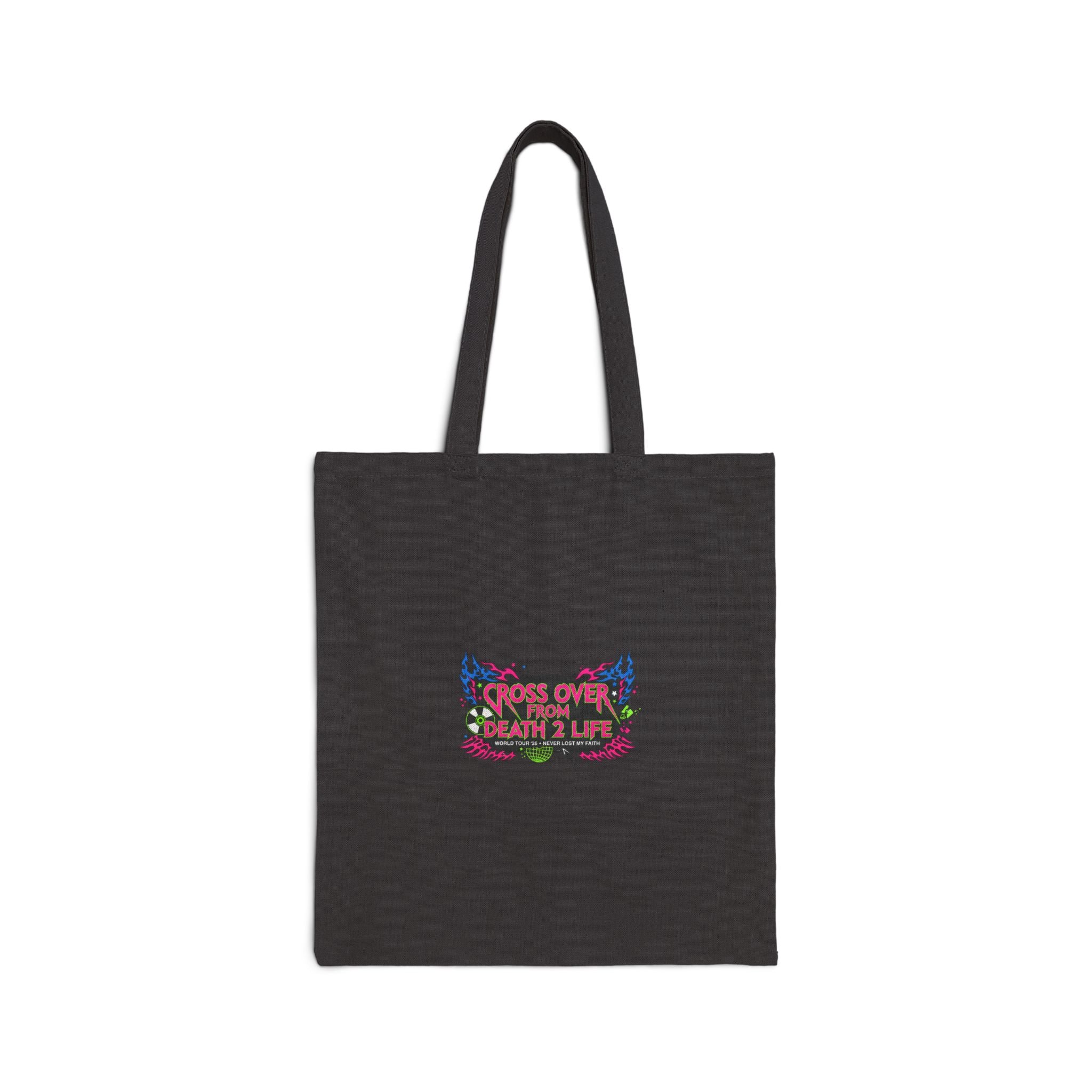 Y2K Distressed Faux Band Logo Tote | Vintage Band Tee Aesthetic