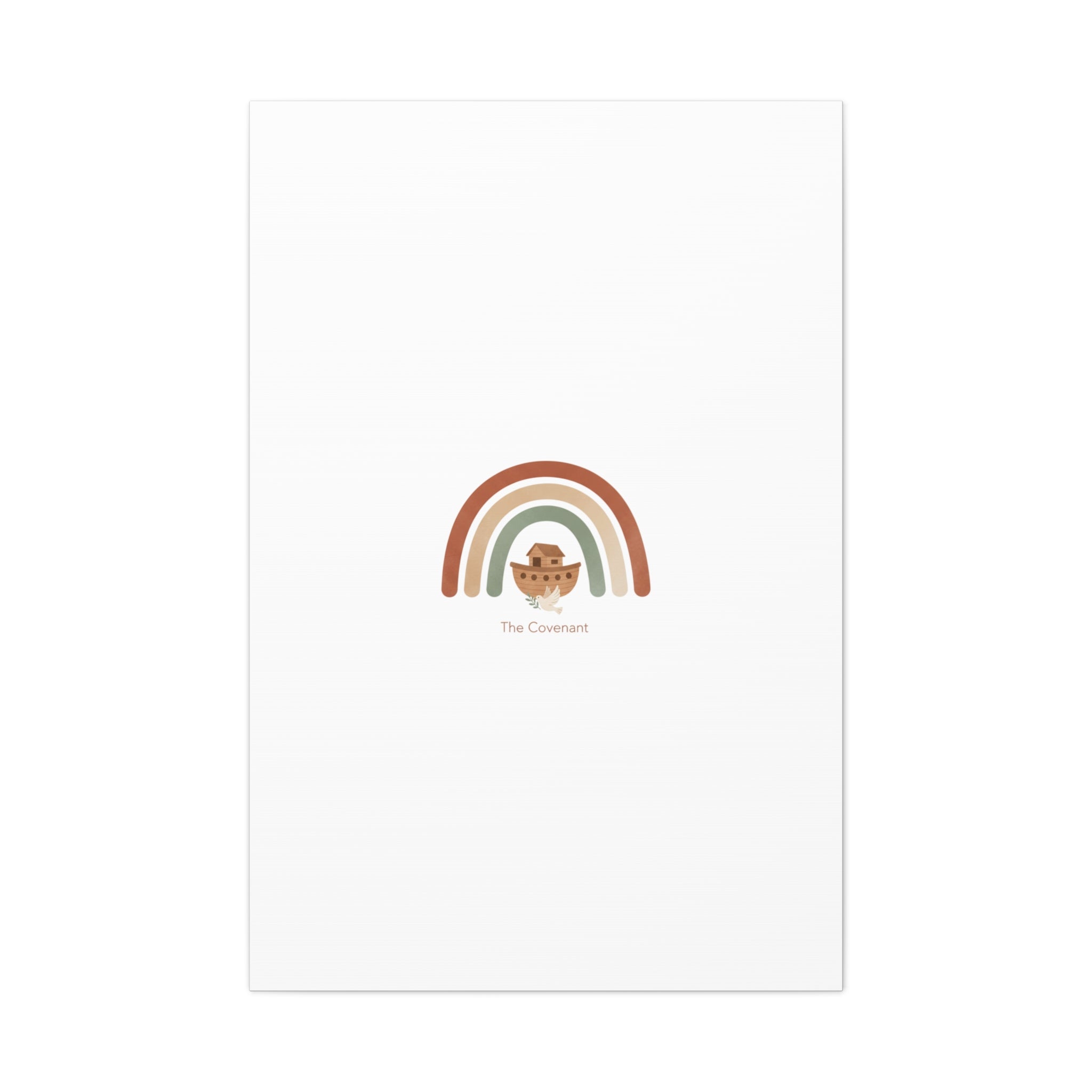 Noah's Ark Rainbow Matte Canvas Wall Art - "The Covenant" Nursery Decor