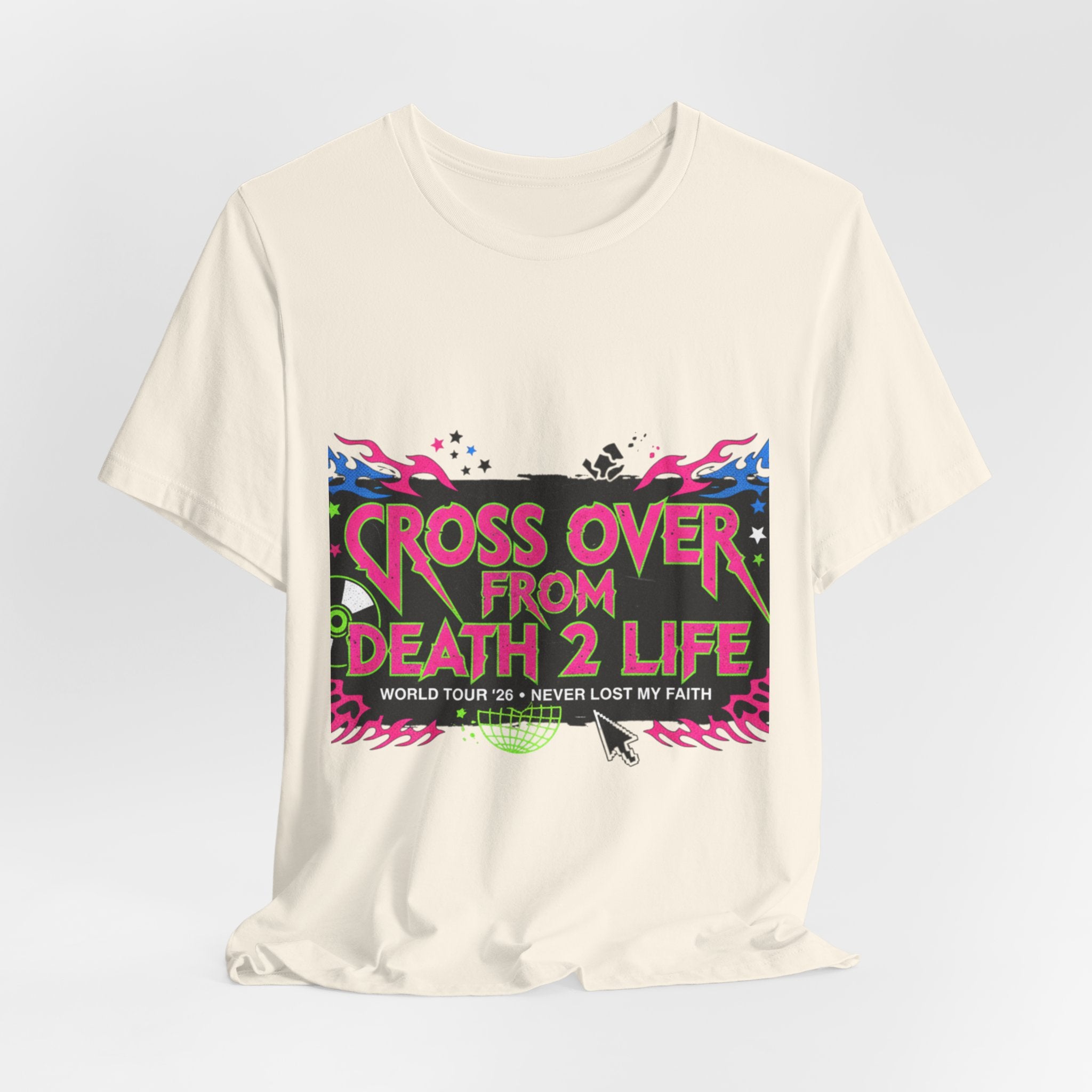Cross Over From Death 2 Life Tee | Y2K Distressed Band Style, vintage band tee
