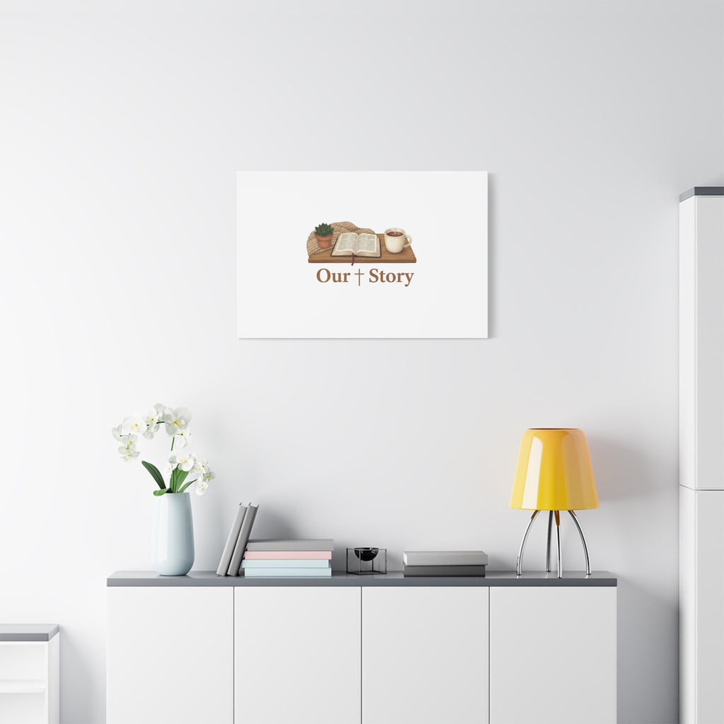 Our Story Canvas | Cozy Reading Aesthetic, Bookish Home Decor