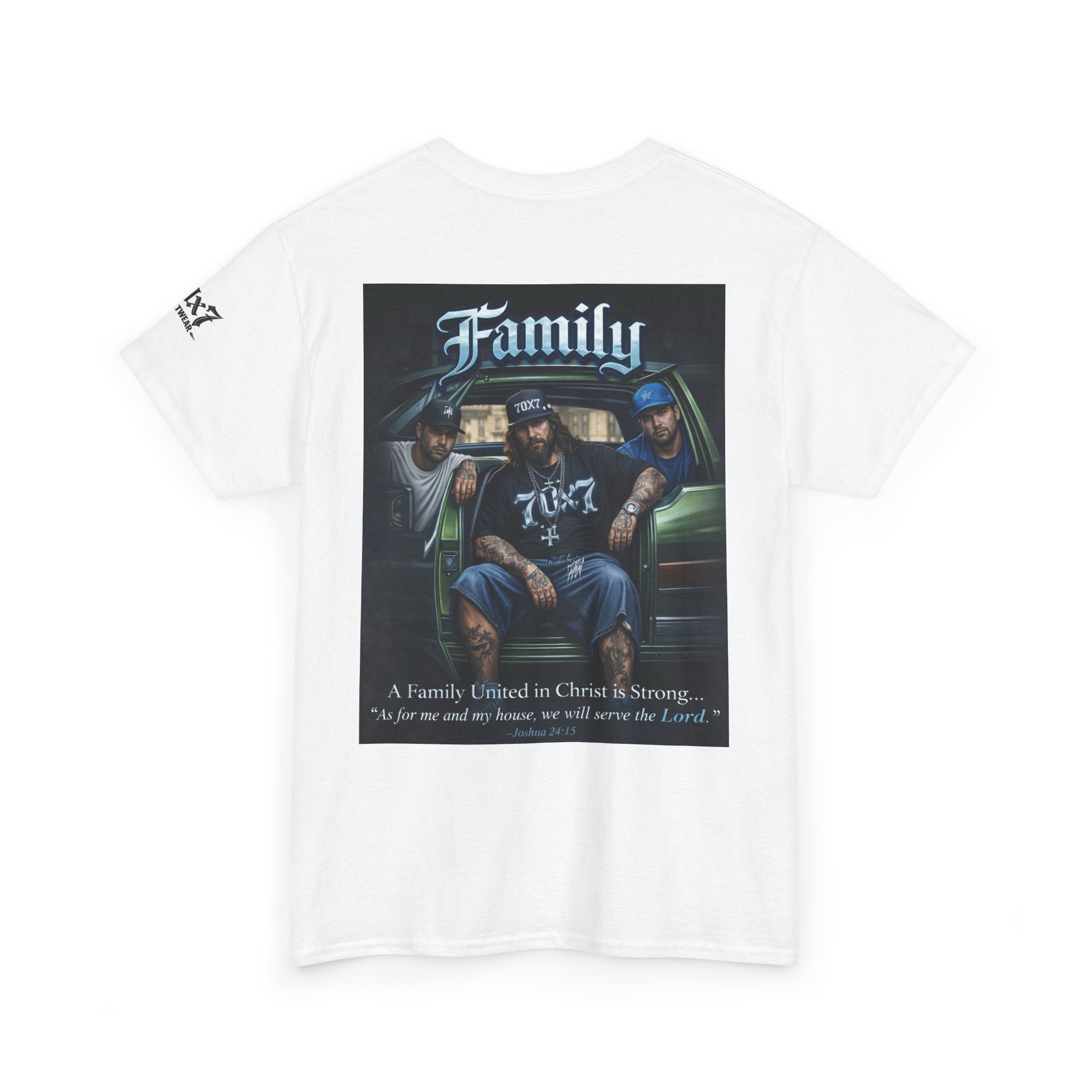 70x7 Streetwear Family Tee — "Family" Graphic Cotton T-Shirt