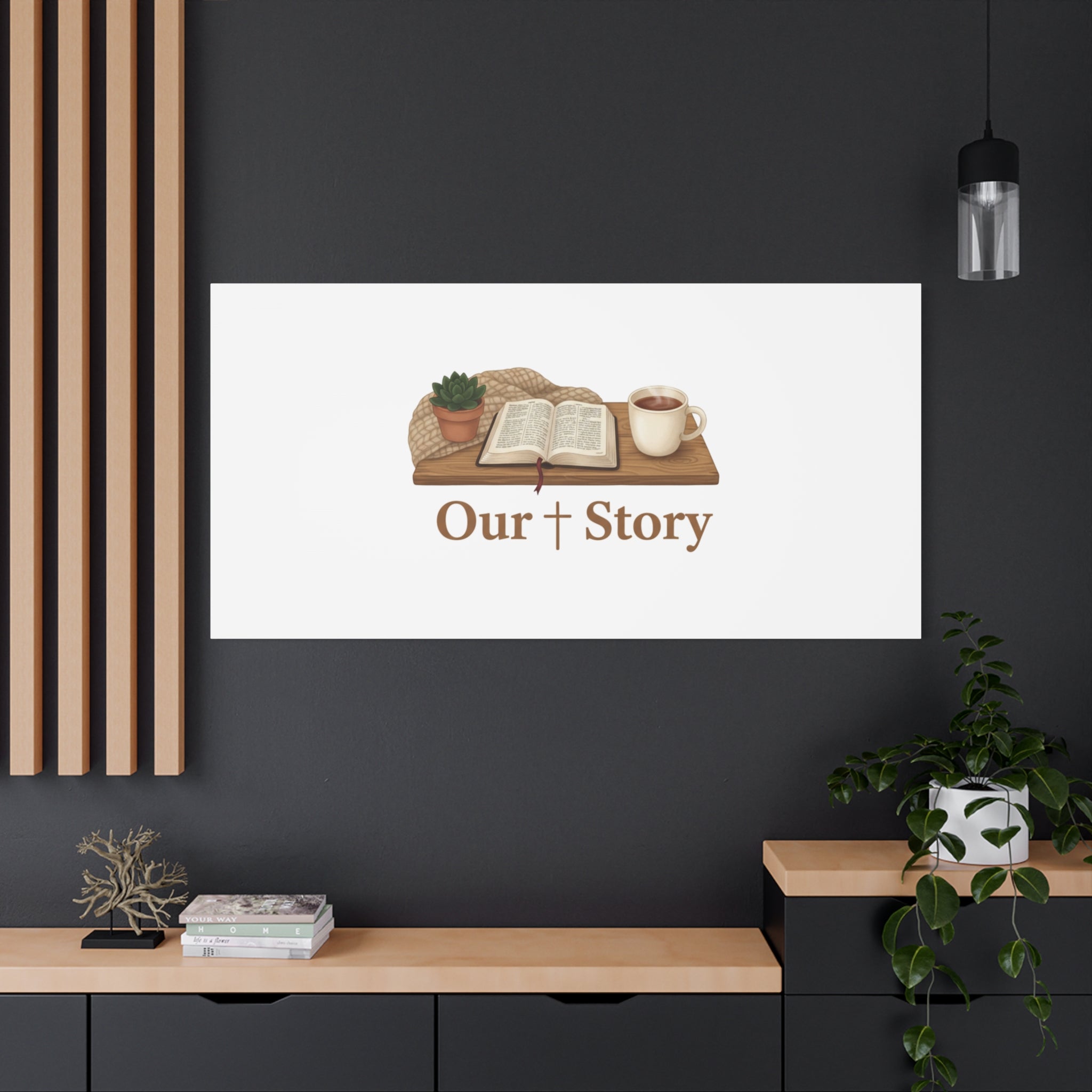 Our Story Canvas | Cozy Reading Aesthetic, Bookish Home Decor