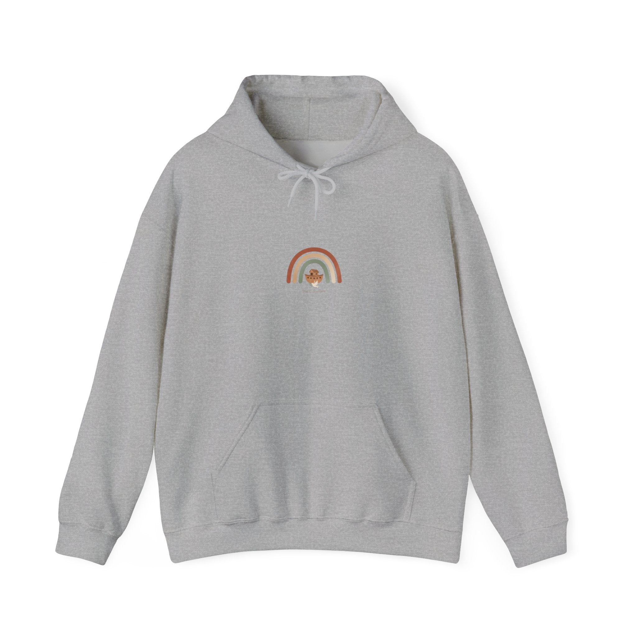 Minimal Boho Rainbow Hoodie — Tiny Floral Rainbow Graphic Sweatshirt