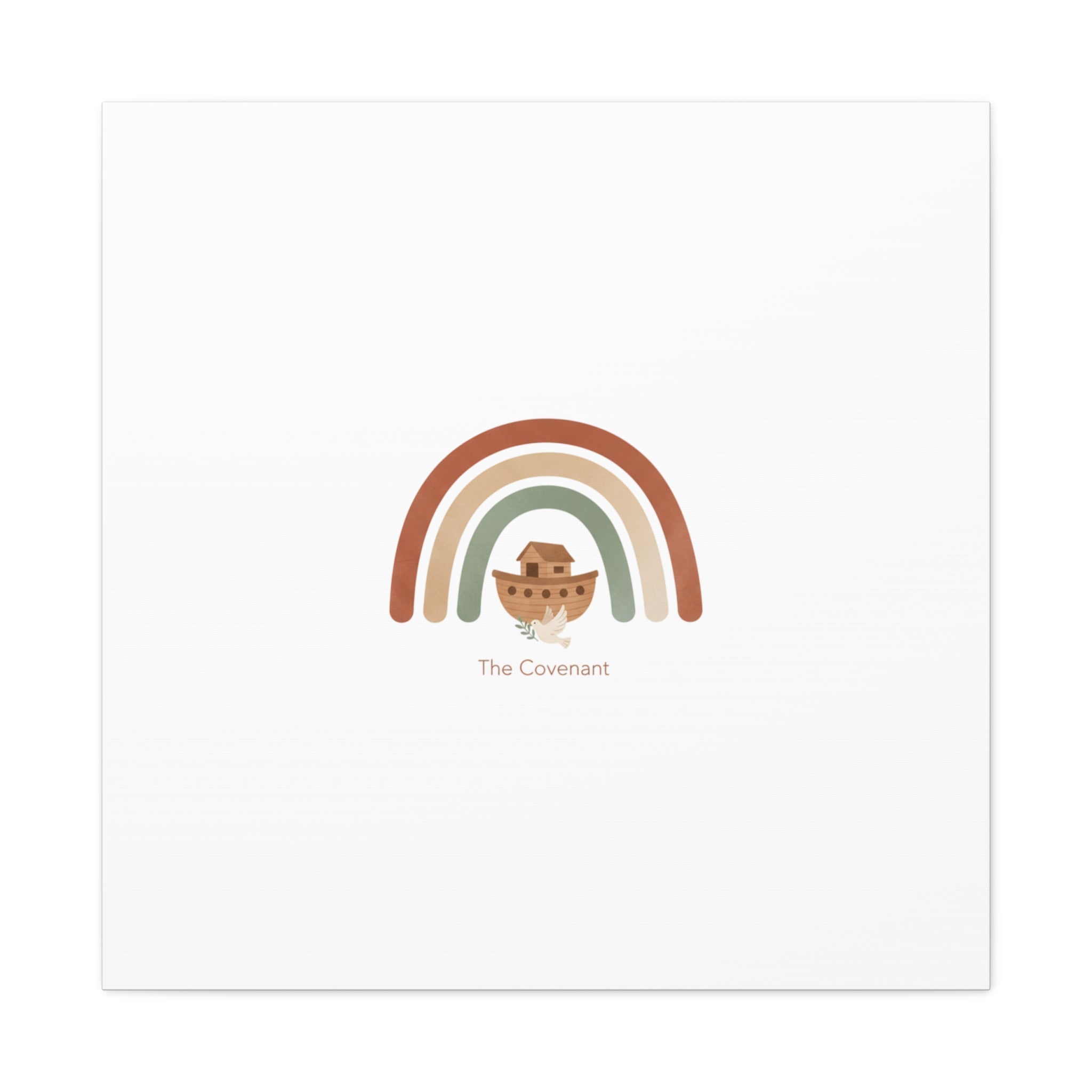 Noah's Ark Rainbow Matte Canvas Wall Art - "The Covenant" Nursery Decor
