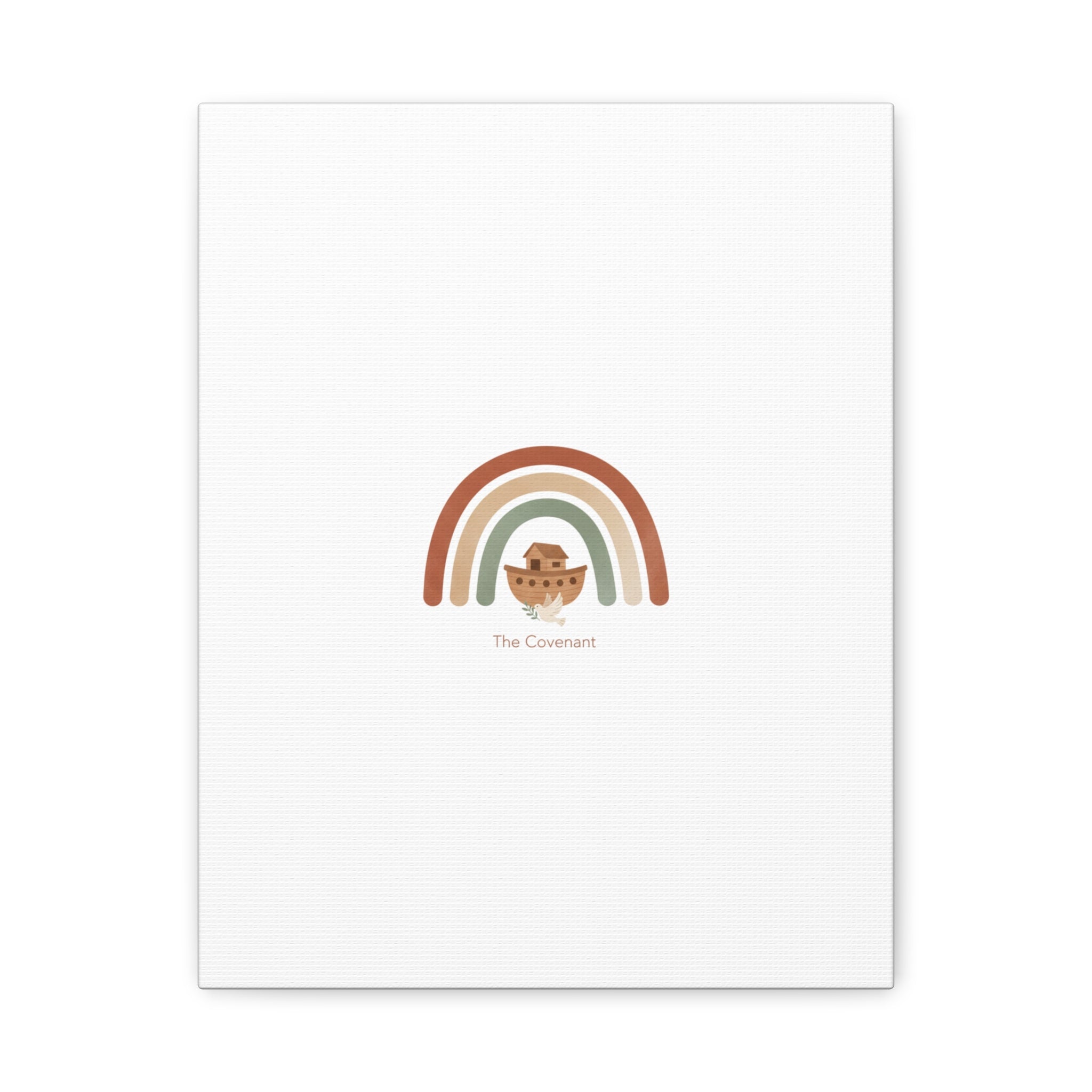 Noah's Ark Rainbow Matte Canvas Wall Art - "The Covenant" Nursery Decor