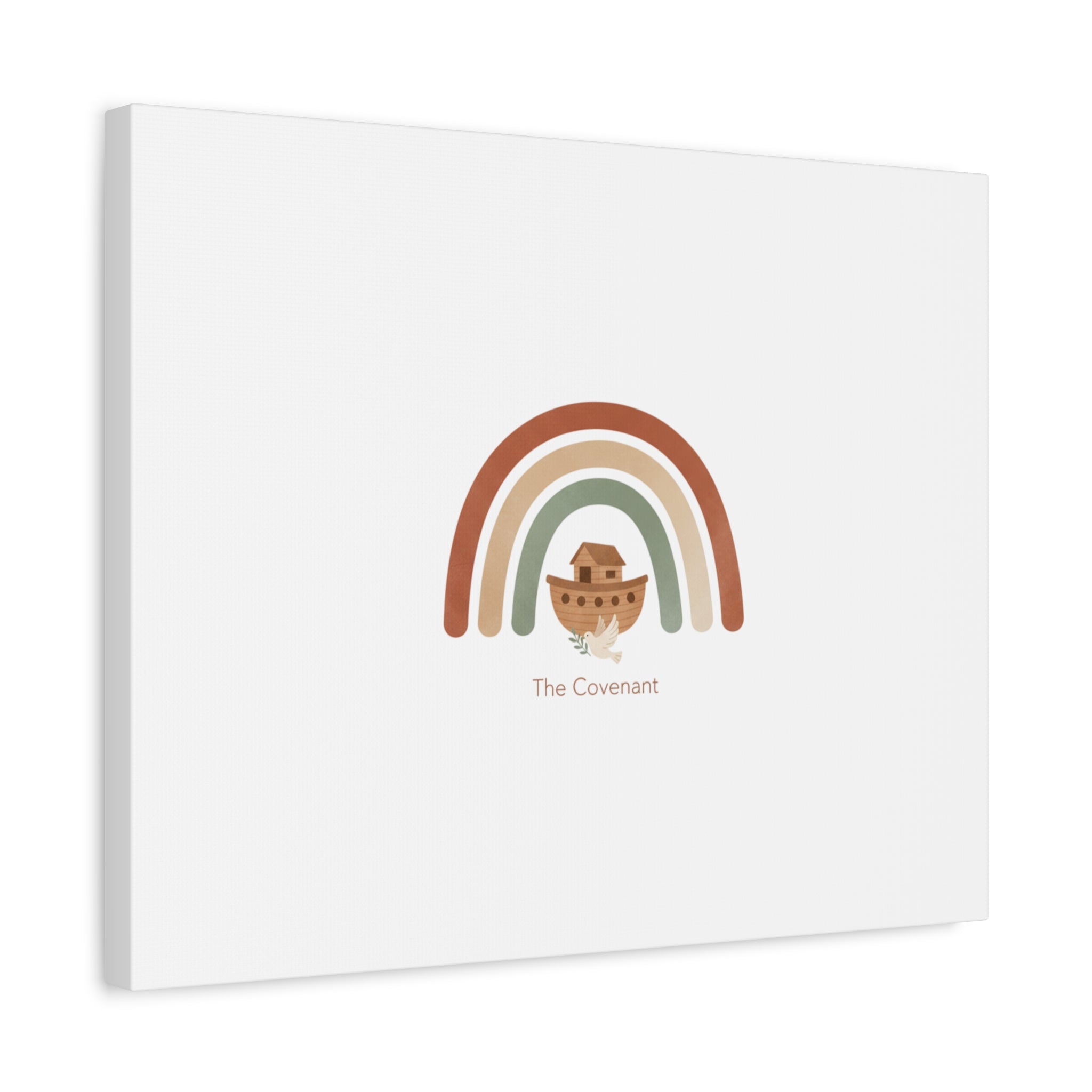 Noah's Ark Rainbow Matte Canvas Wall Art - "The Covenant" Nursery Decor