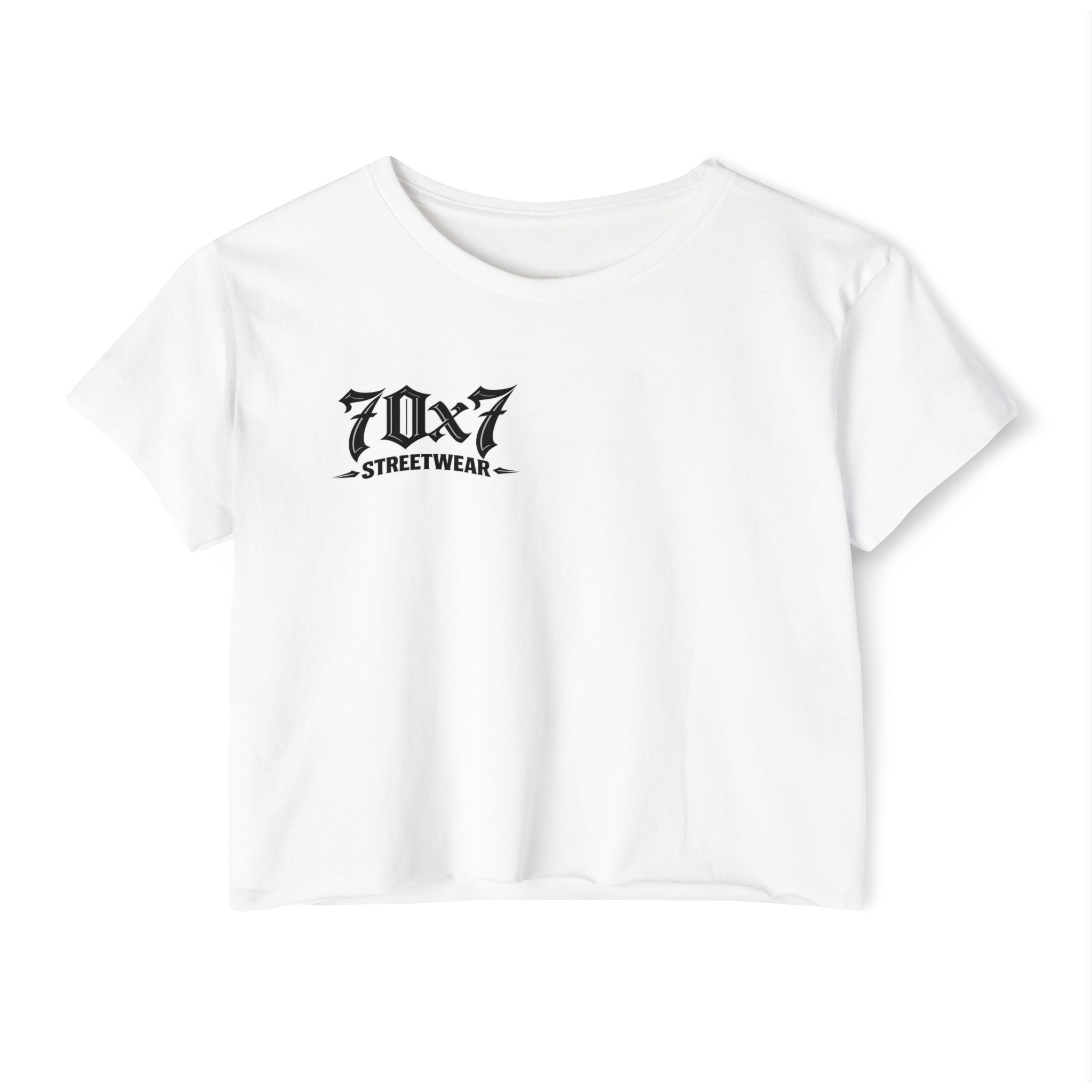 Women's Crop Top — "En Mi Bolsa, En Mi Biblia También" 70 x7 Streetwear Graphic