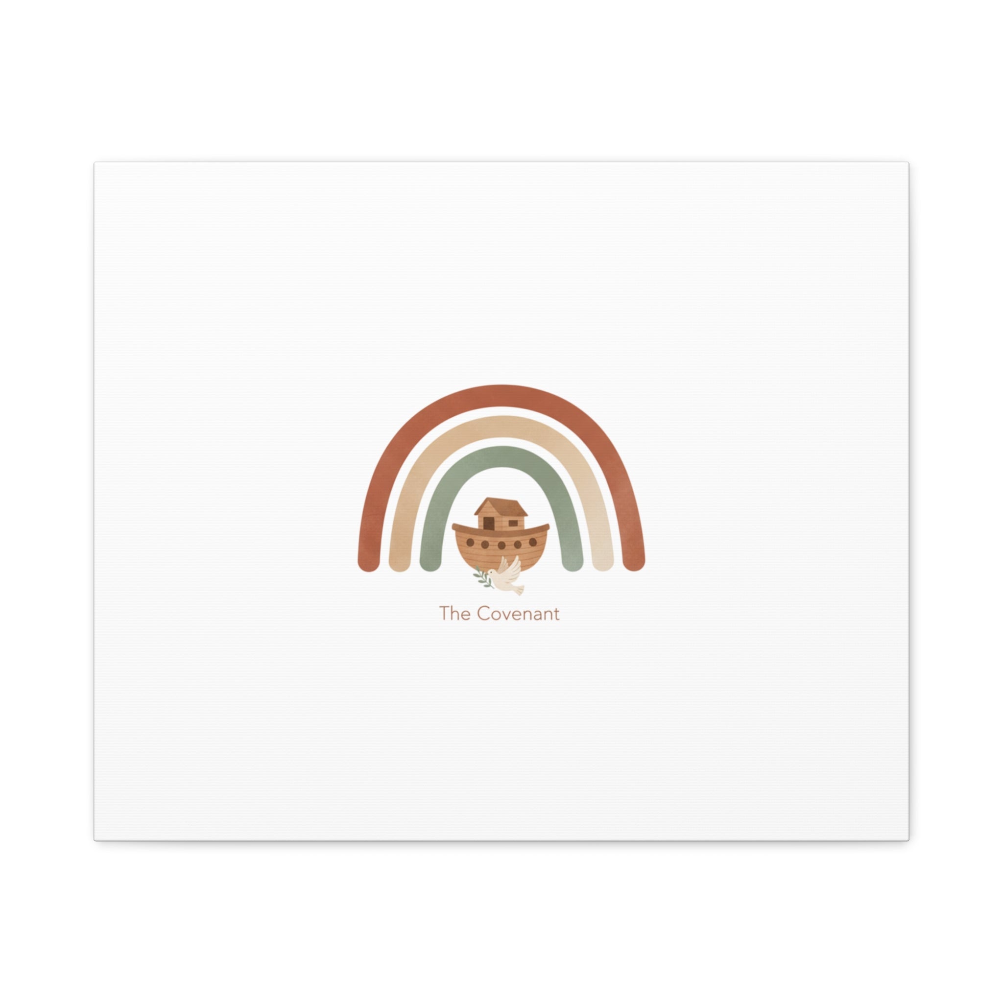 Noah's Ark Rainbow Matte Canvas Wall Art - "The Covenant" Nursery Decor