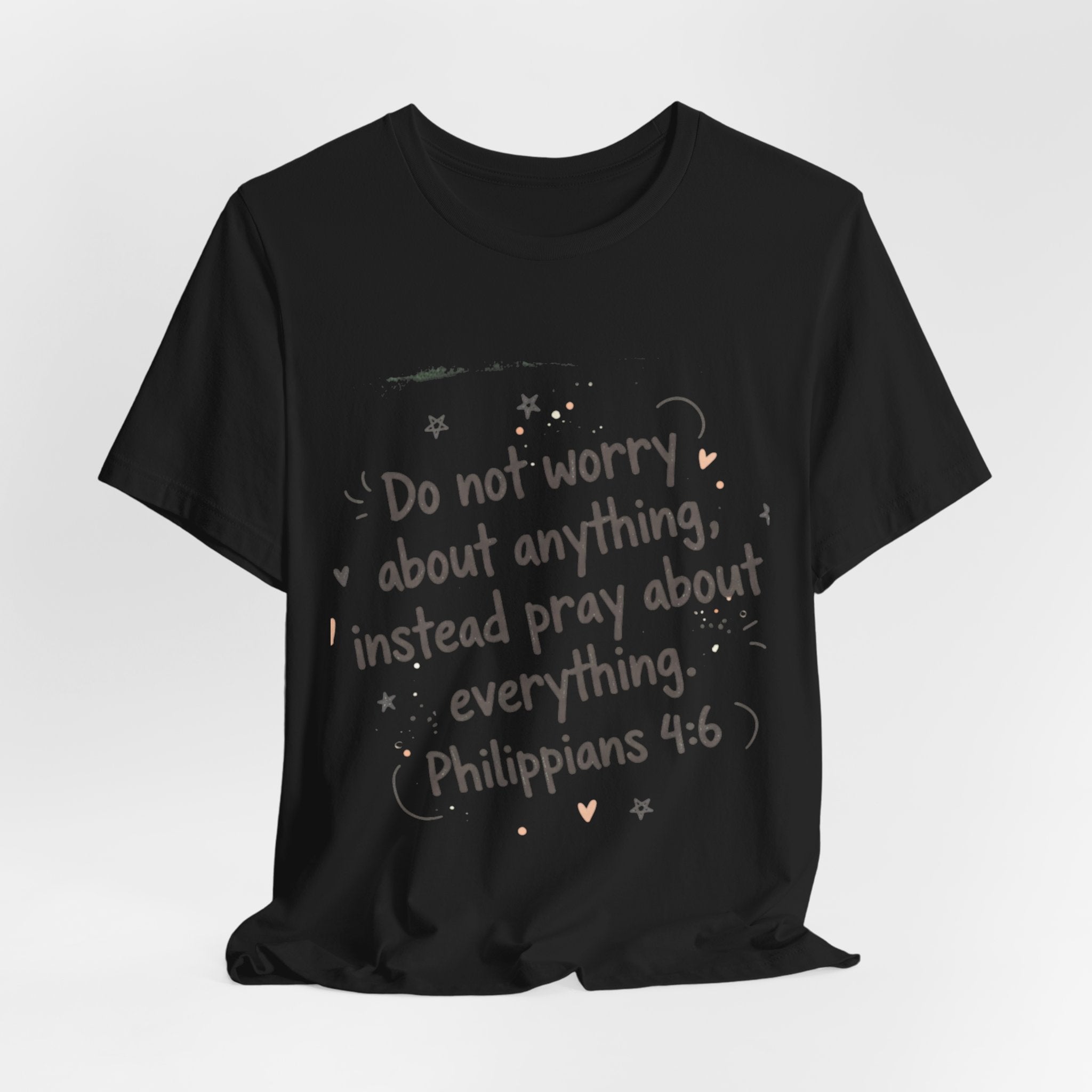 Do Not Worry Handlettered Tee | messy script design, doodle text