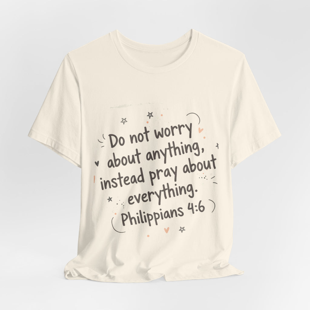Do Not Worry Handlettered Tee | messy script design, doodle text