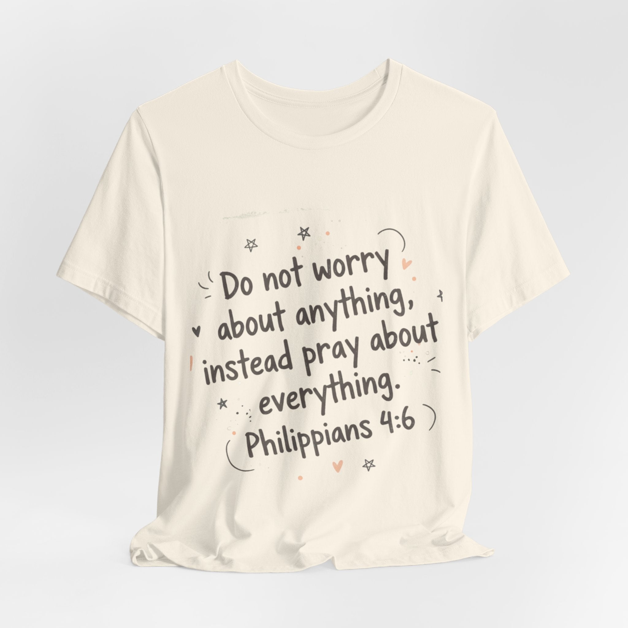 Do Not Worry Handlettered Tee | messy script design, doodle text