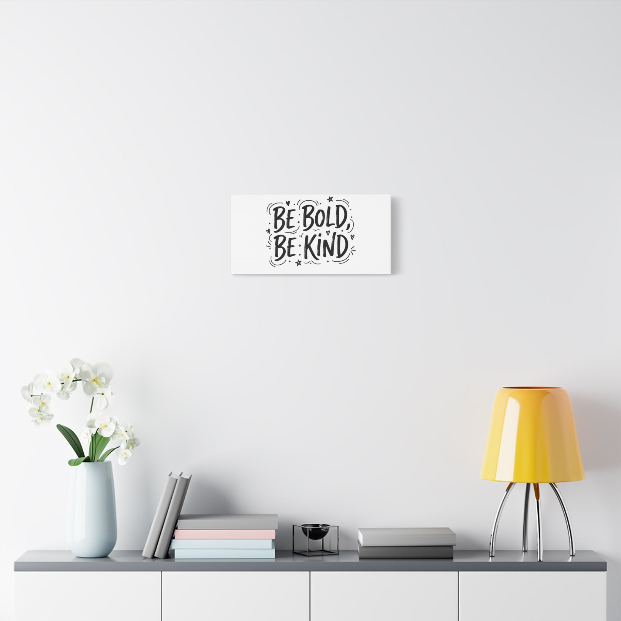 Be Bold Be Kind Canvas | Handwritten Marker Brush Script, Humanized Typography
