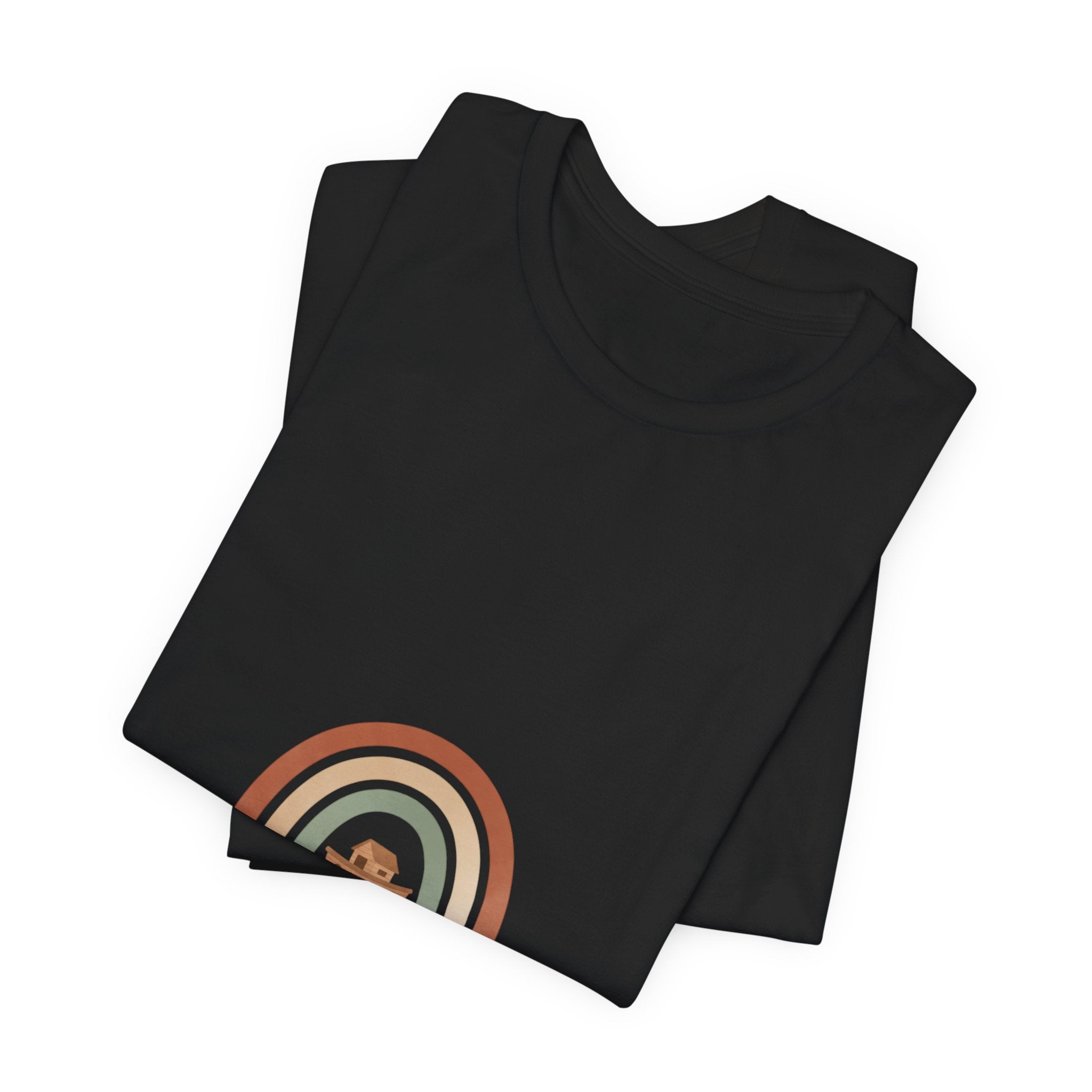 Neutral Rainbow Arc Tee | muted rainbow shirt, boho rainbow