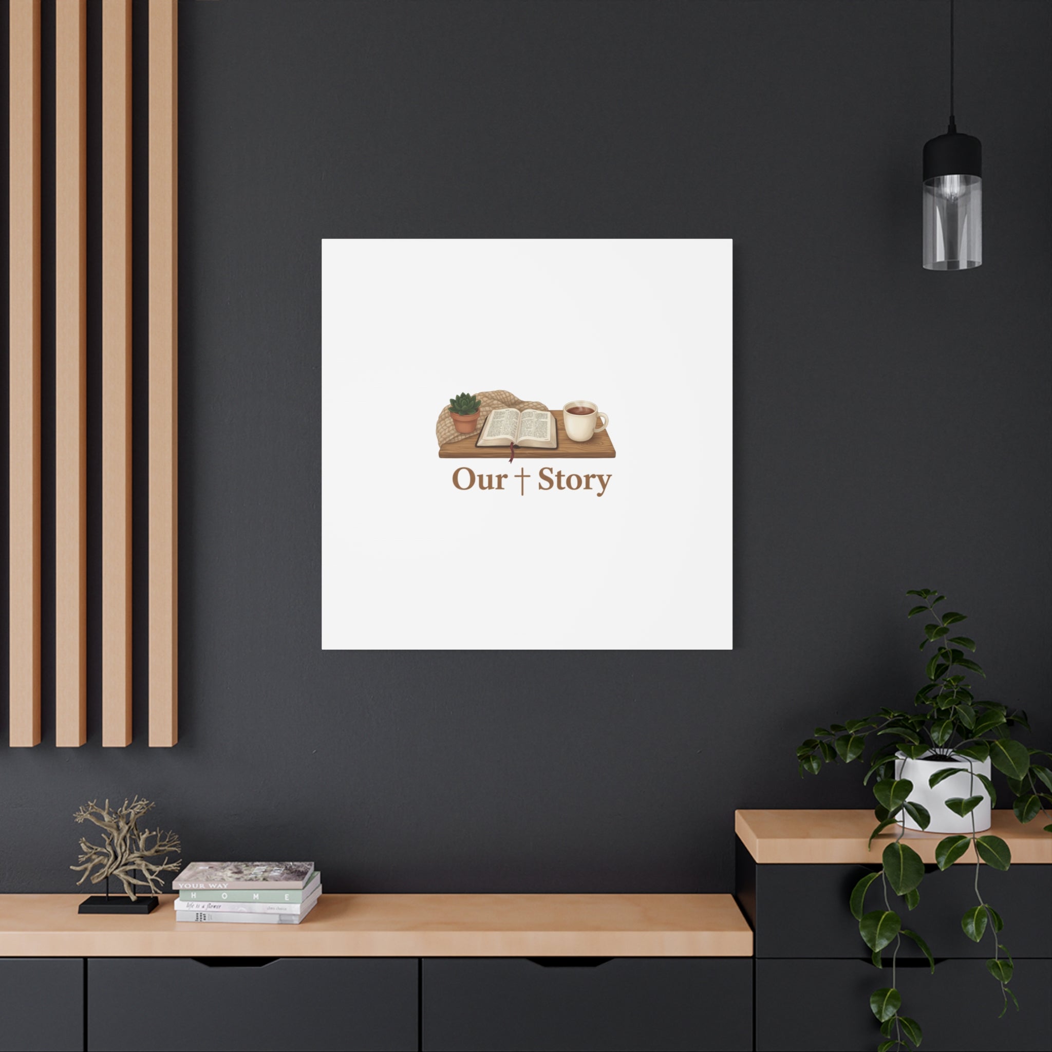 Our Story Canvas | Cozy Reading Aesthetic, Bookish Home Decor
