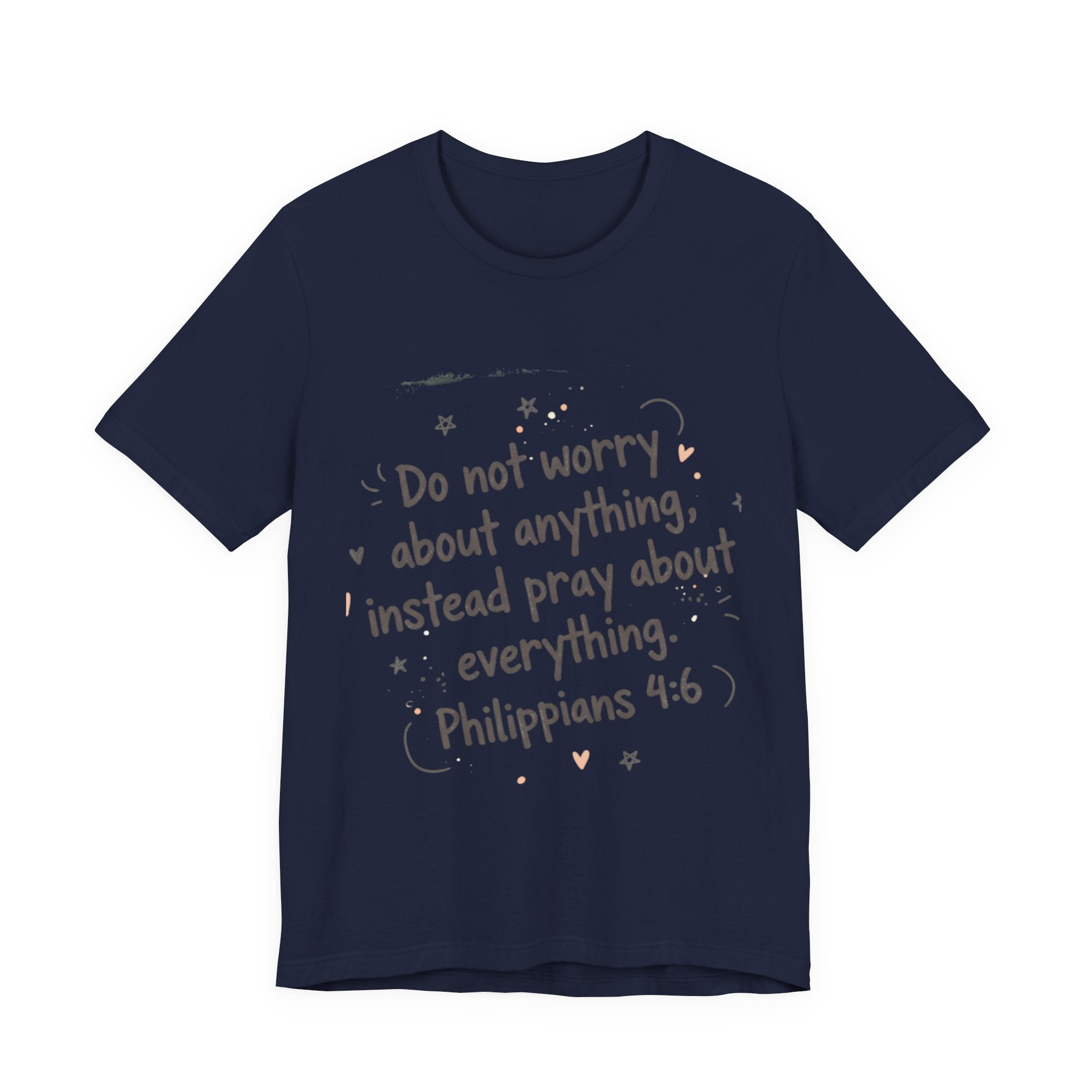 Do Not Worry Handlettered Tee | messy script design, doodle text