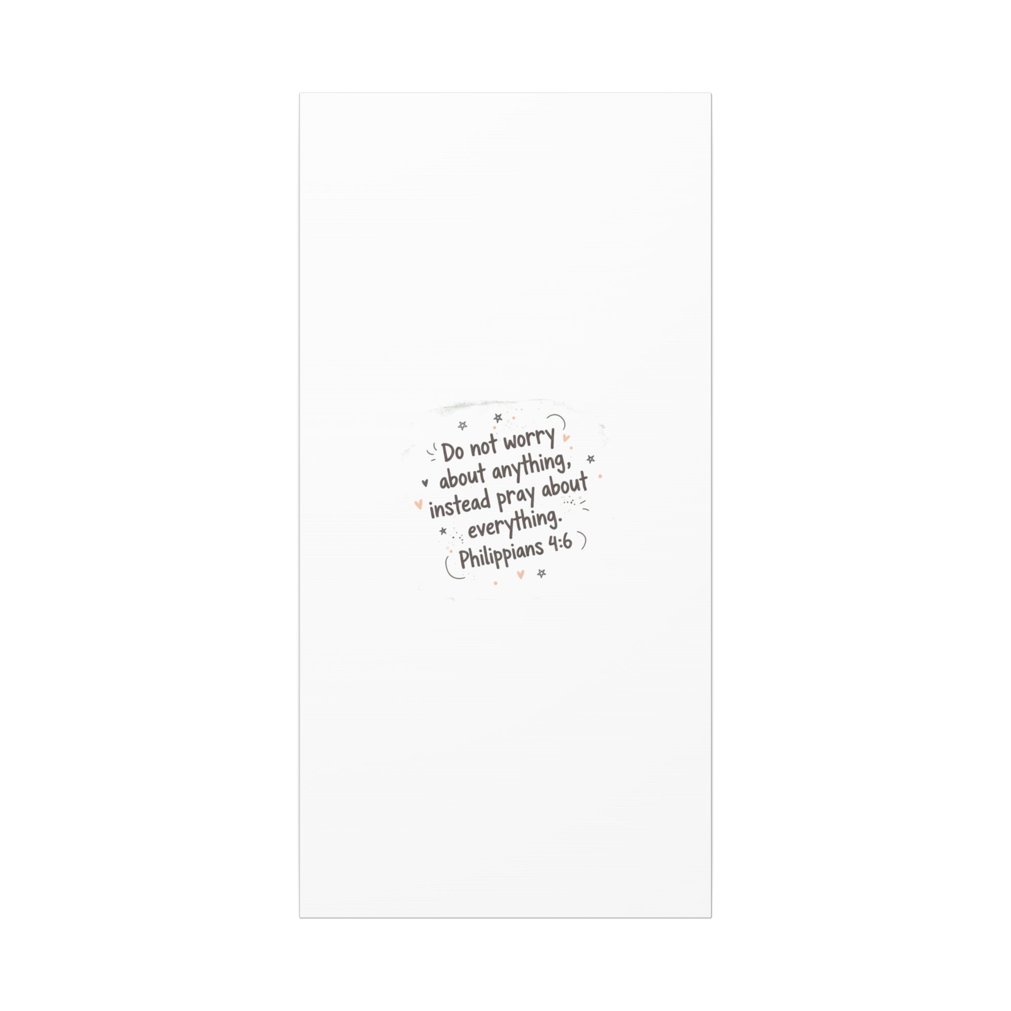 Do Not Worry Prayer Canvas | Handwritten Messy Script, Pastel Doodle Art