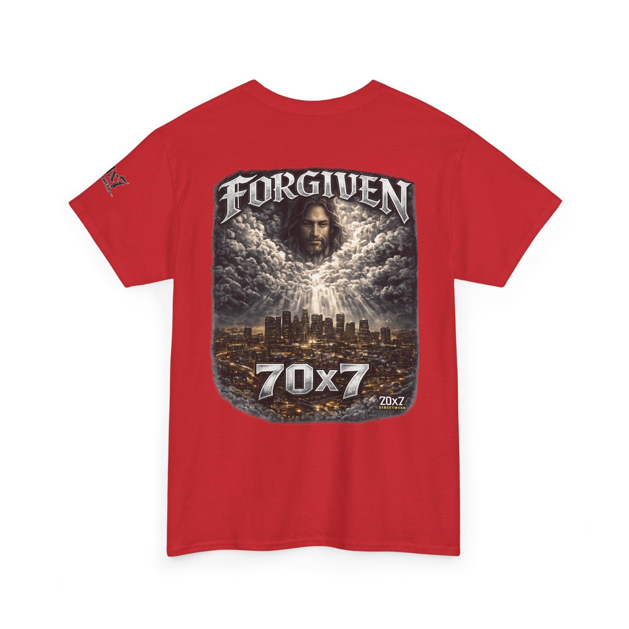 70x7 Streetwear Forgiven Tee — Christian Streetwear Graphic T‑Shirt