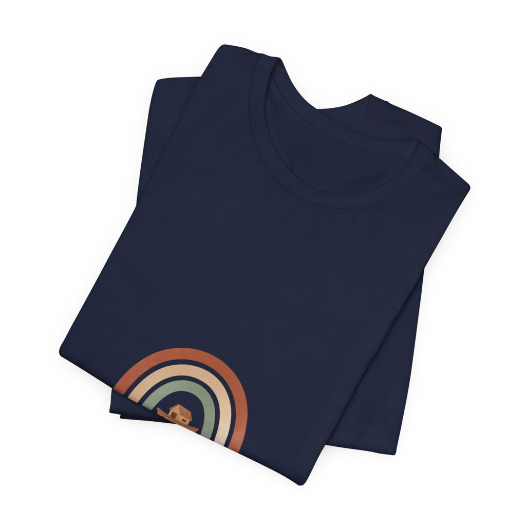 Neutral Rainbow Arc Tee | muted rainbow shirt, boho rainbow