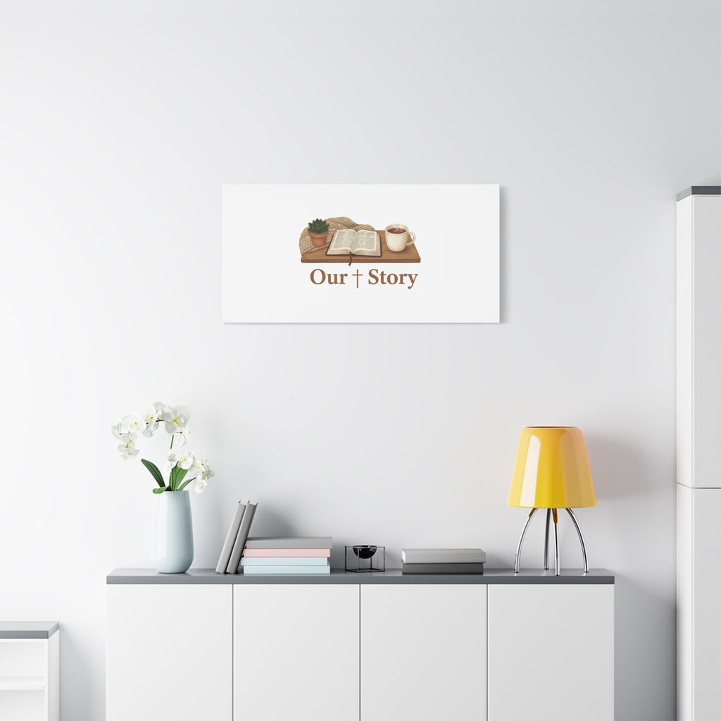 Our Story Canvas | Cozy Reading Aesthetic, Bookish Home Decor
