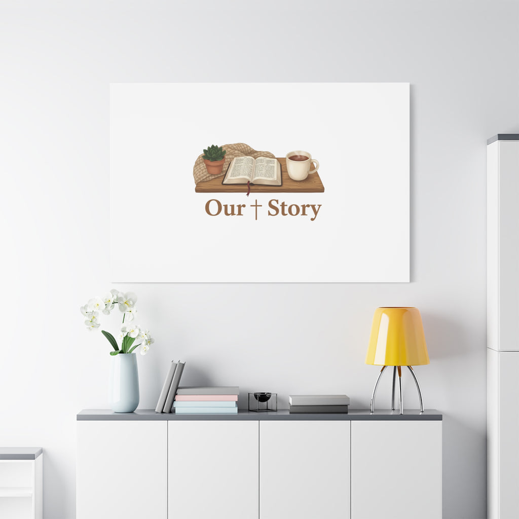 Our Story Canvas | Cozy Reading Aesthetic, Bookish Home Decor