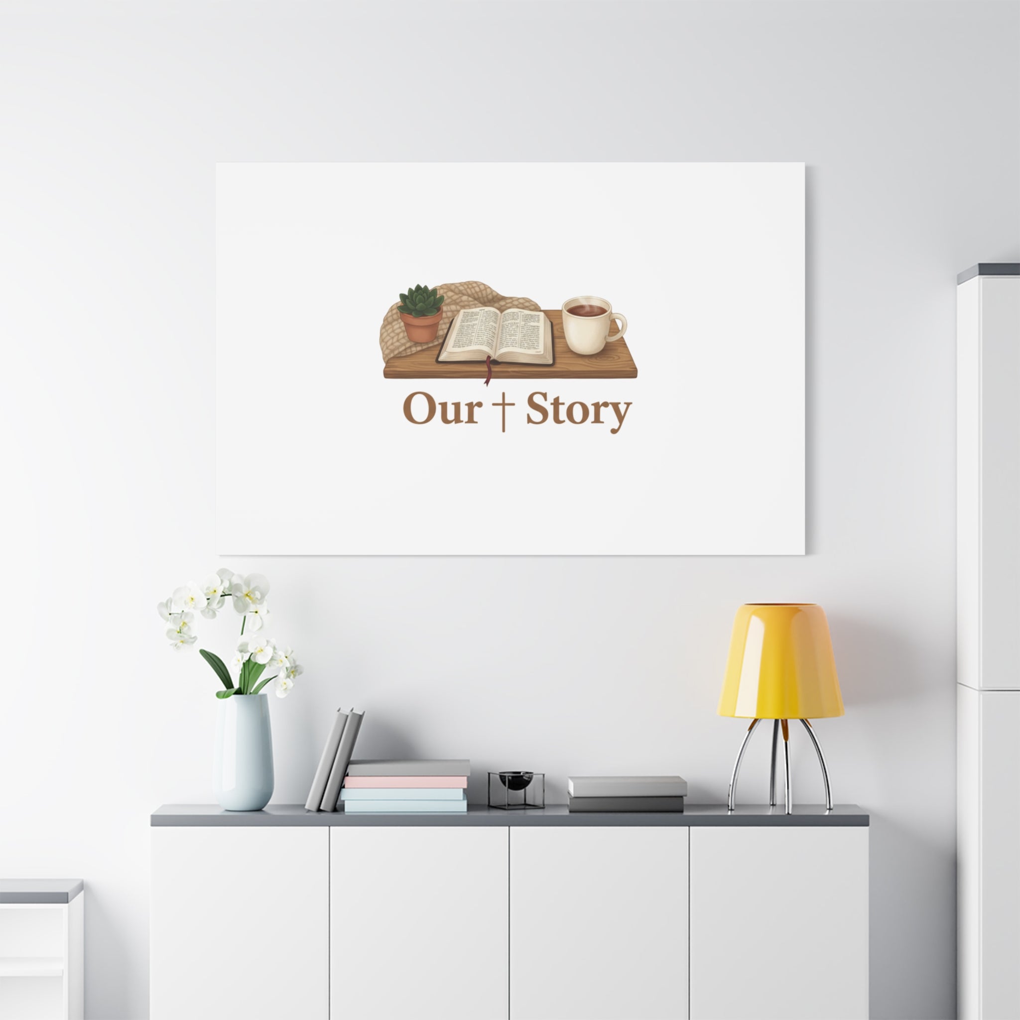 Our Story Canvas | Cozy Reading Aesthetic, Bookish Home Decor