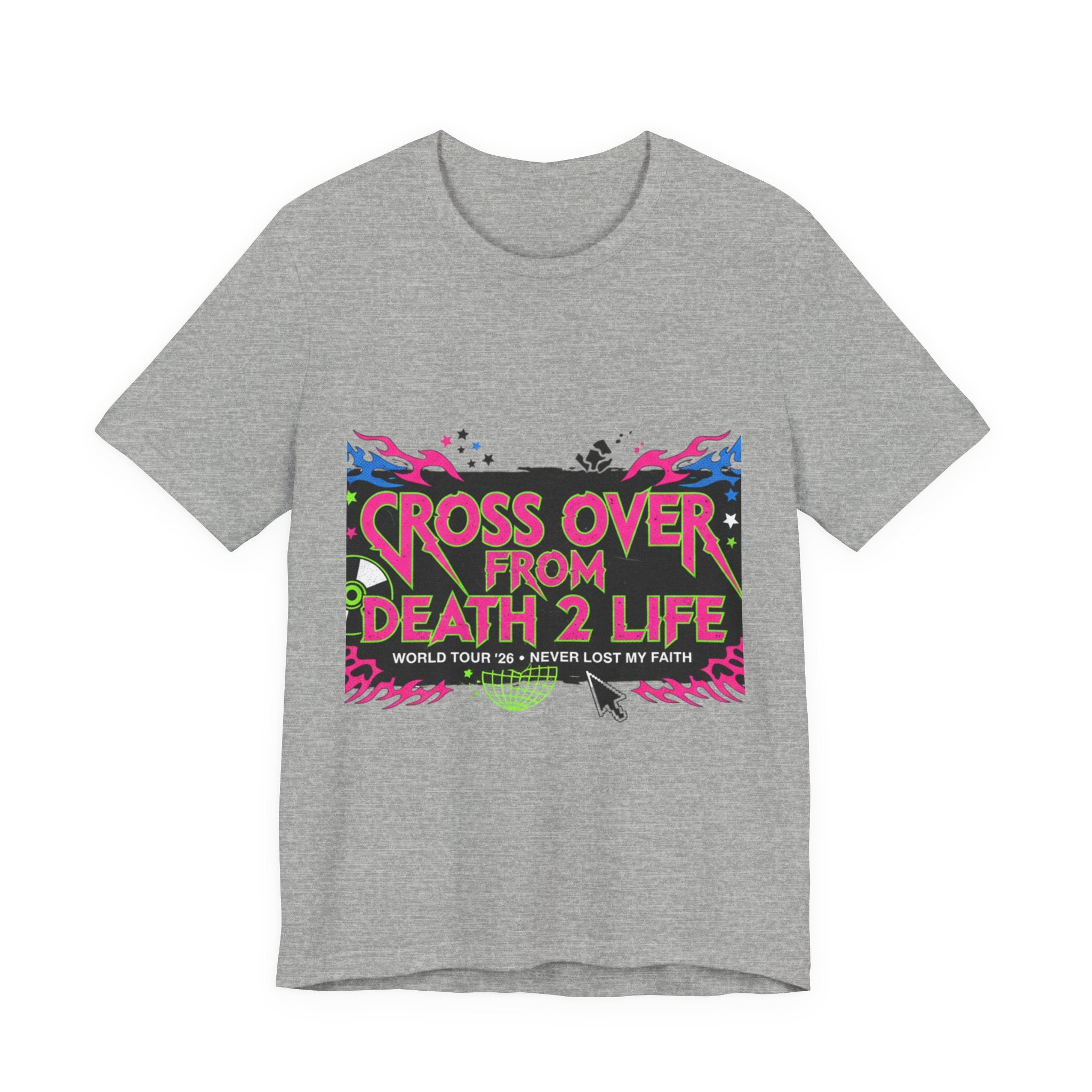 Cross Over From Death 2 Life Tee | Y2K Distressed Band Style, vintage band tee
