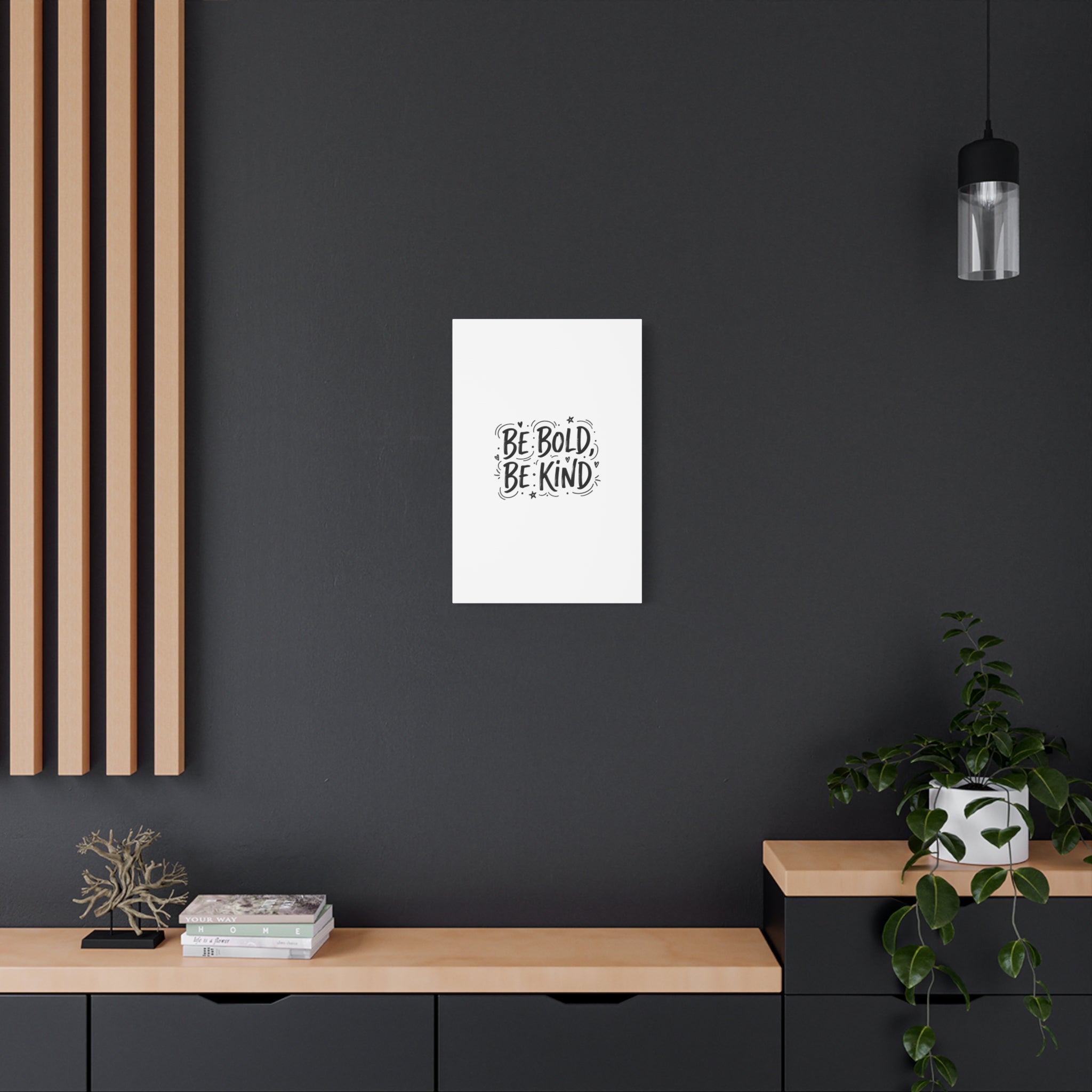 Be Bold Be Kind Canvas | Handwritten Marker Brush Script, Humanized Typography
