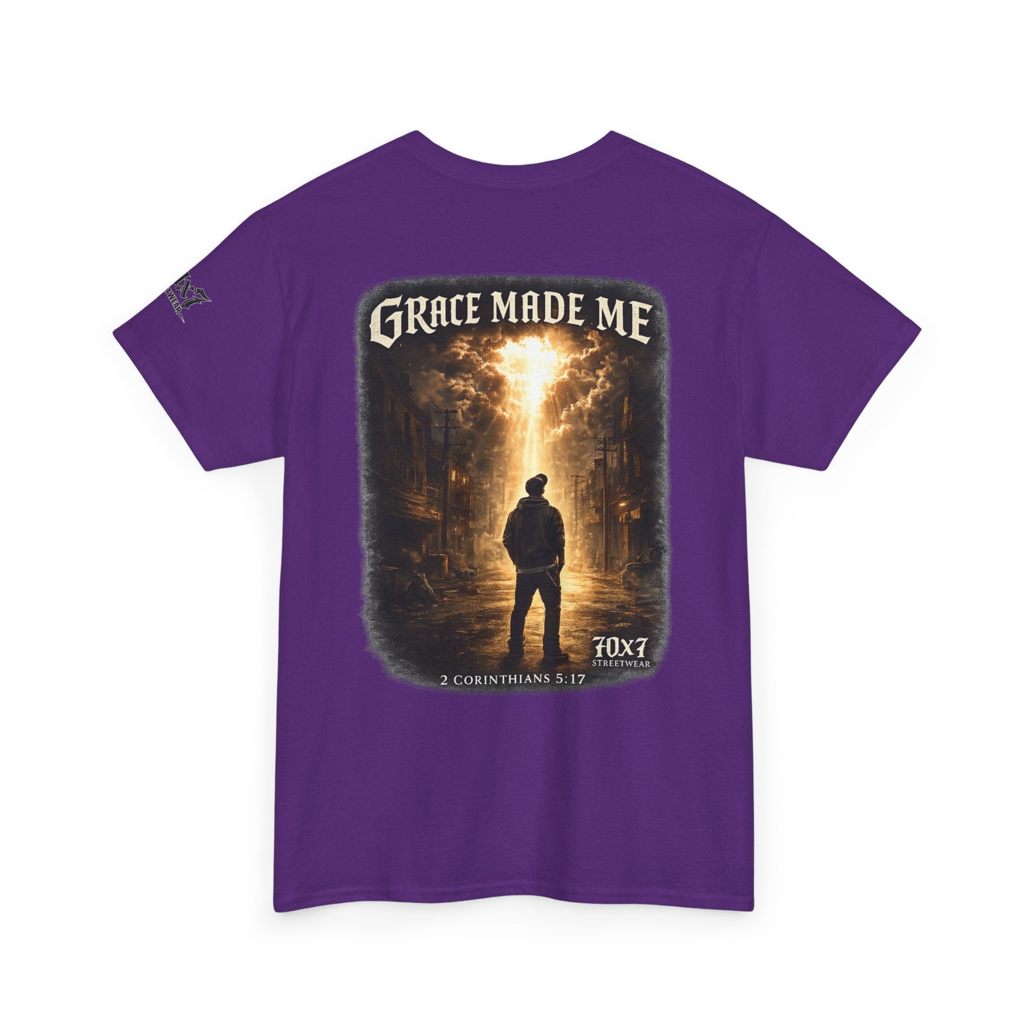 70x7 Streetwear Grace Made Me T-Shirt — Inspirational Christian Streetwear Tee