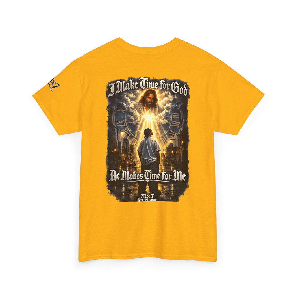 70x7 Streetwear — "I Make Time for God, He Makes Time for Me" Spiritual Streetwear
