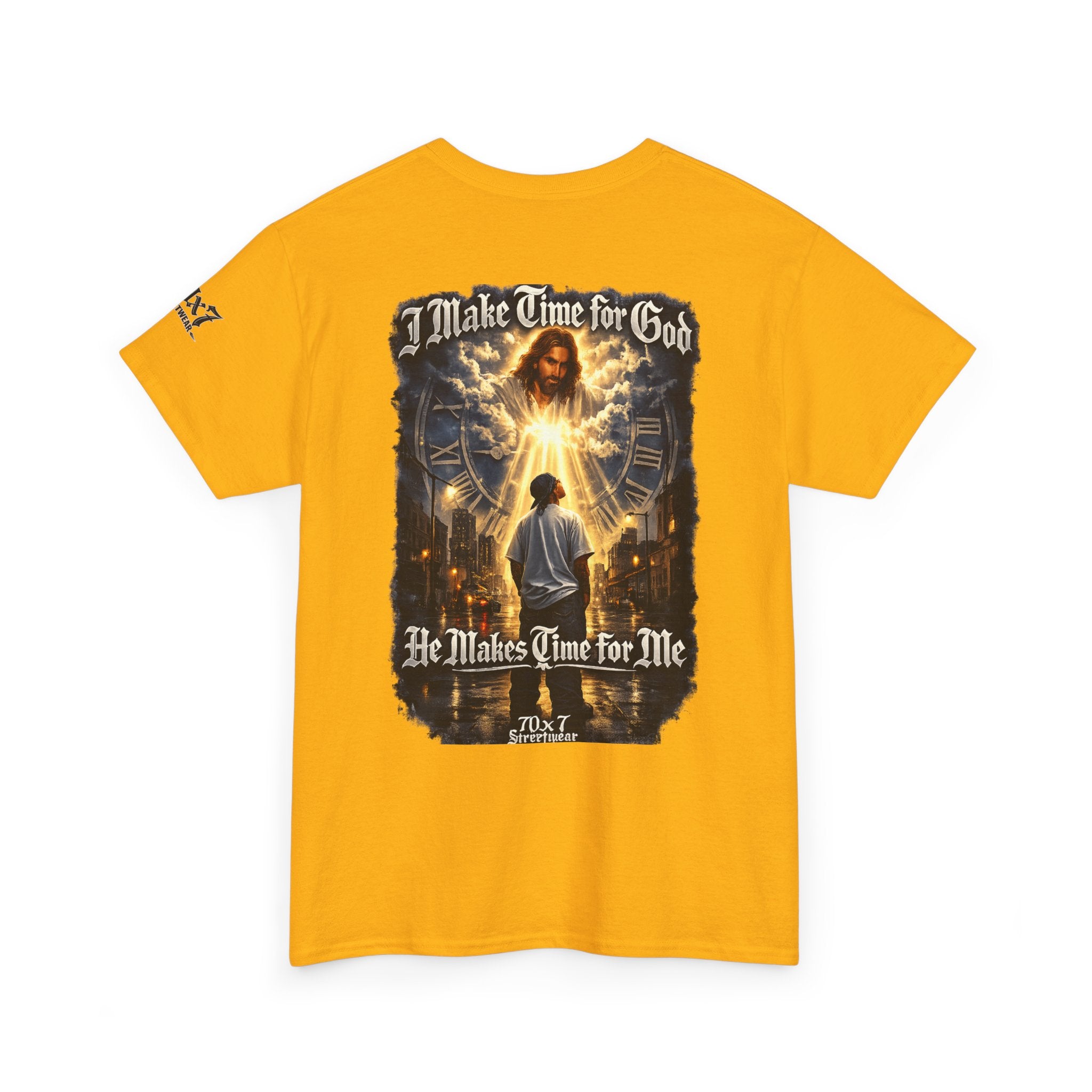 70x7 Streetwear — "I Make Time for God, He Makes Time for Me" Spiritual Streetwear