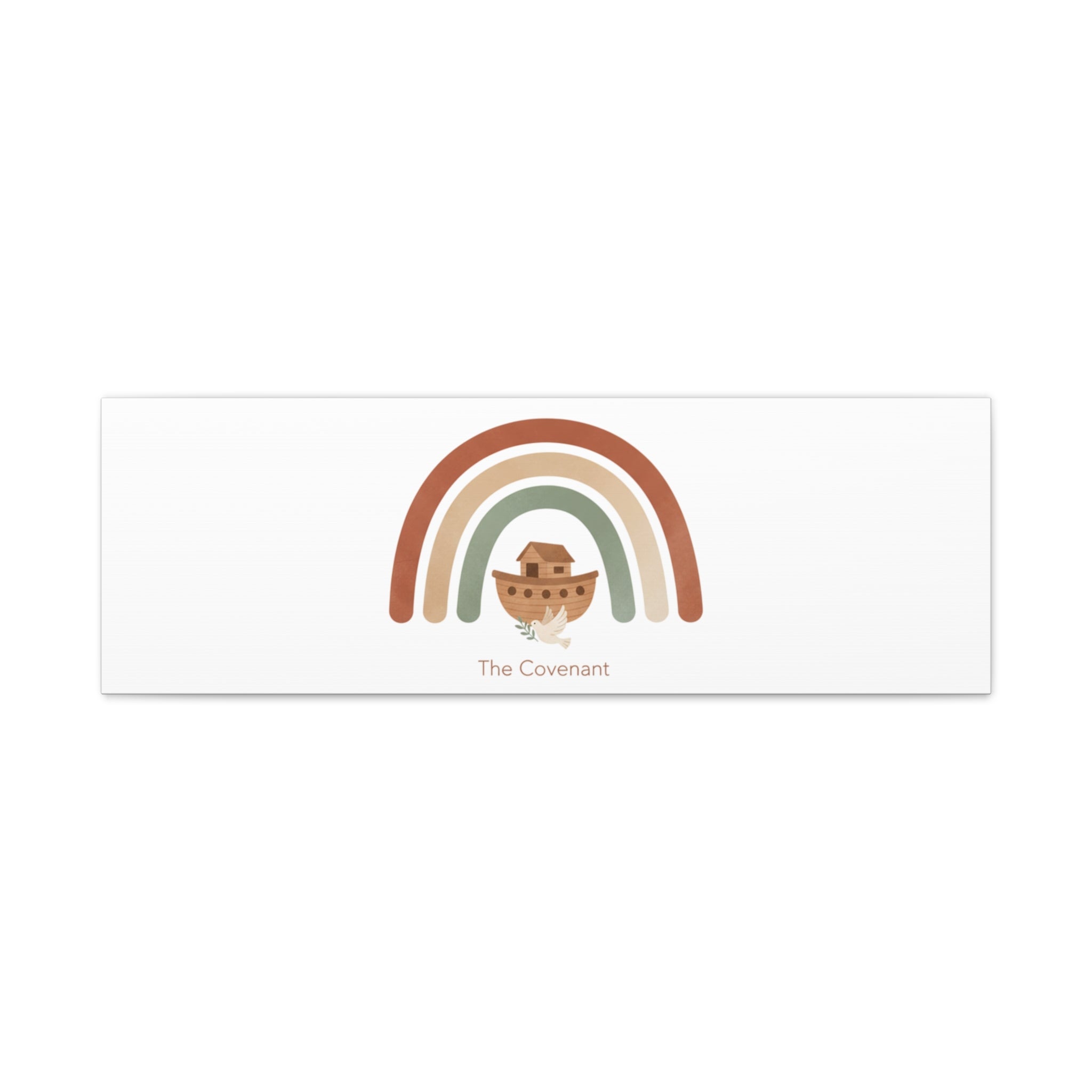 Noah's Ark Rainbow Matte Canvas Wall Art - "The Covenant" Nursery Decor