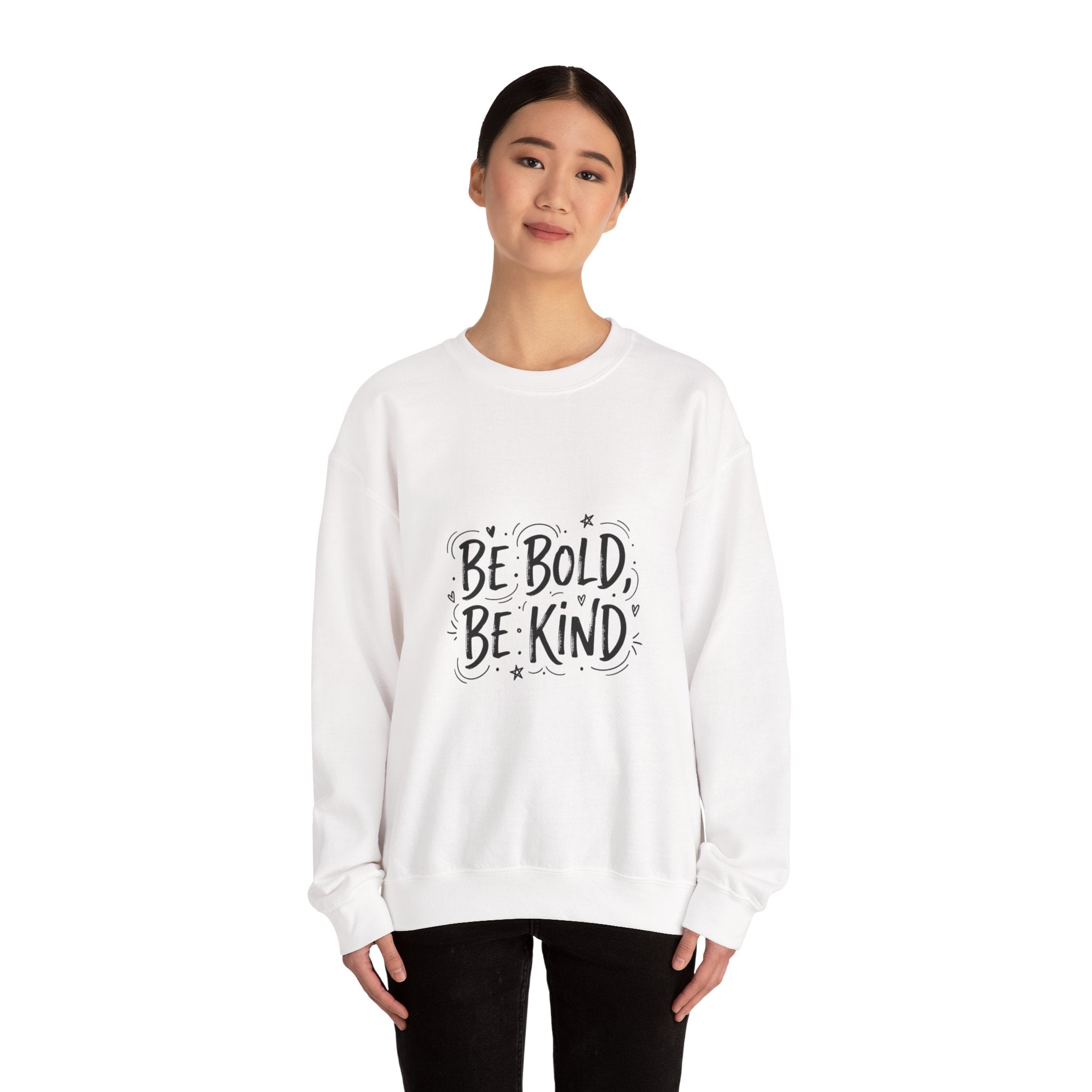 Be Bold Be Kind sweatshirt | handwritten marker font, brush script style
