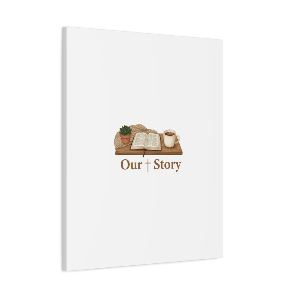 Our Story Canvas | Cozy Reading Aesthetic, Bookish Home Decor