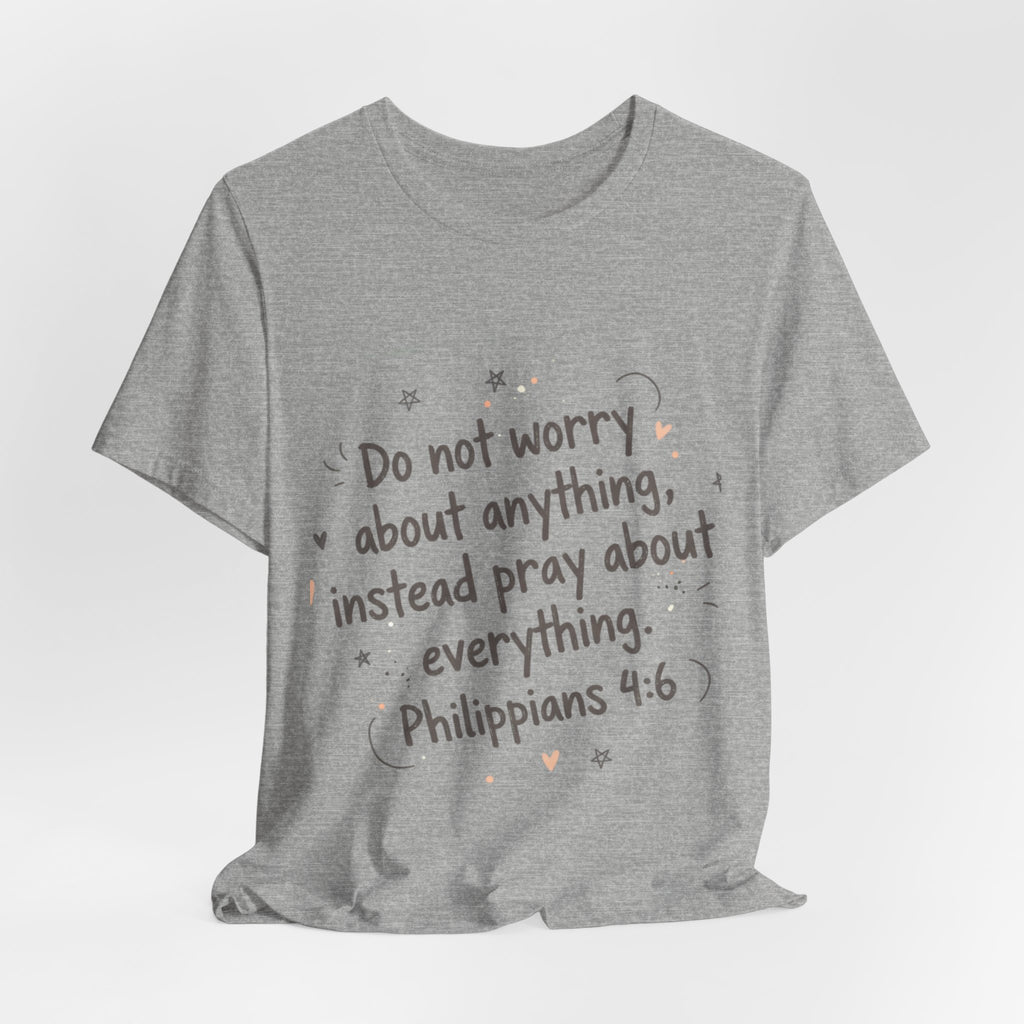 Do Not Worry Handlettered Tee | messy script design, doodle text