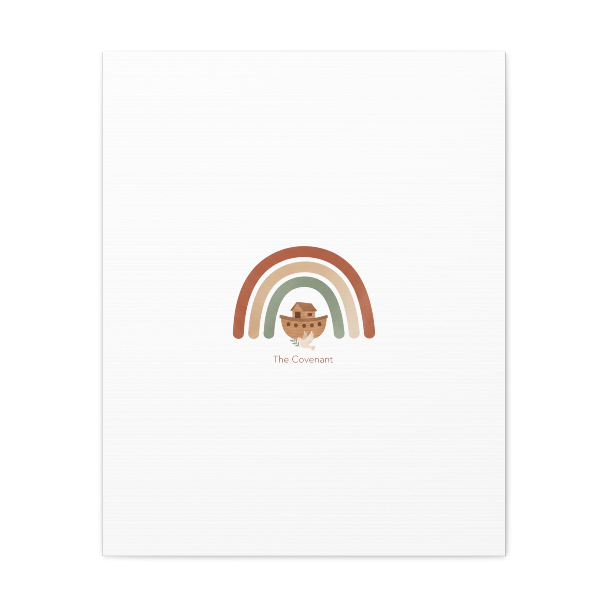 Noah's Ark Rainbow Matte Canvas Wall Art - "The Covenant" Nursery Decor
